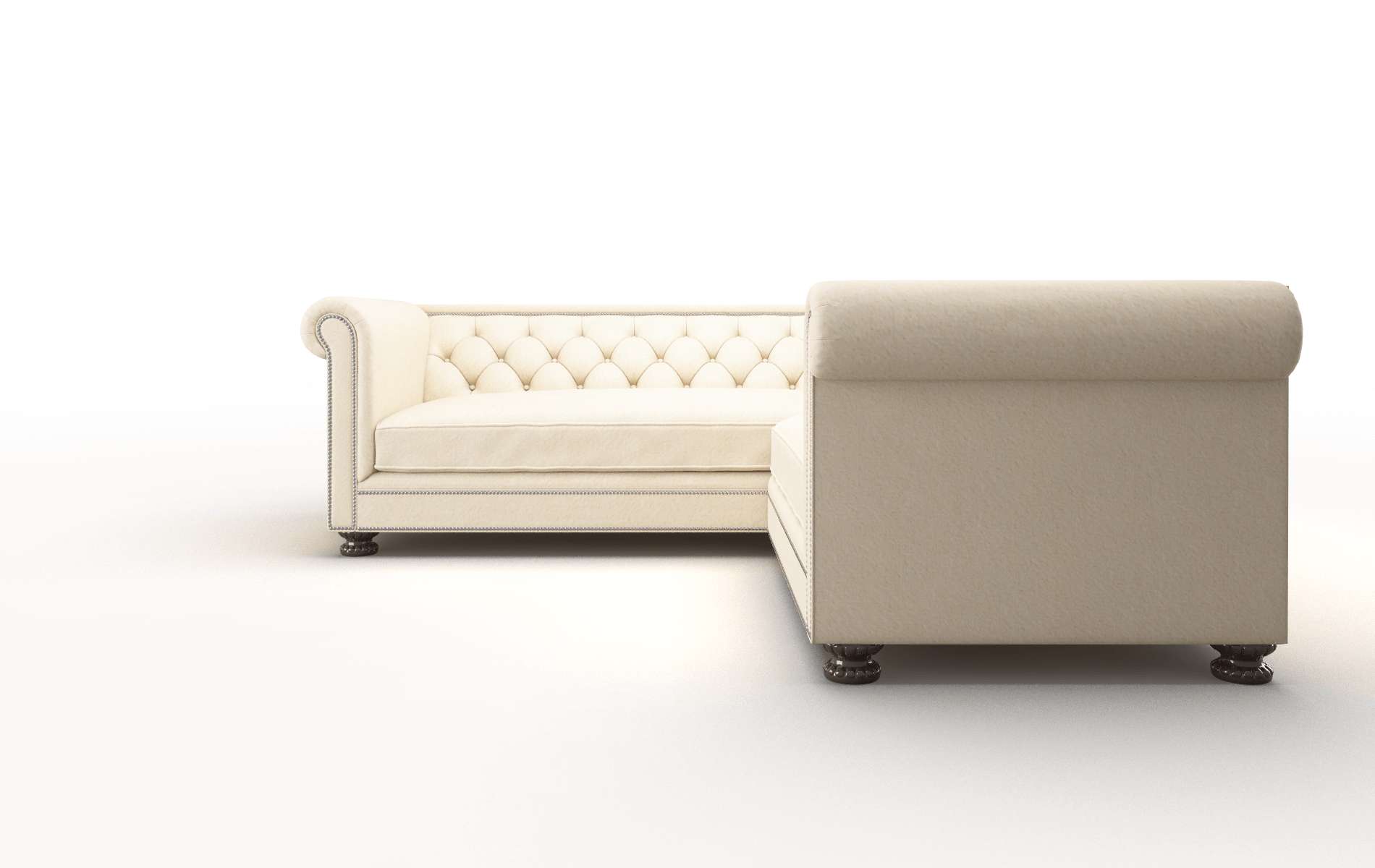 Athens Bella Buckwheat Sectional espresso legs 5