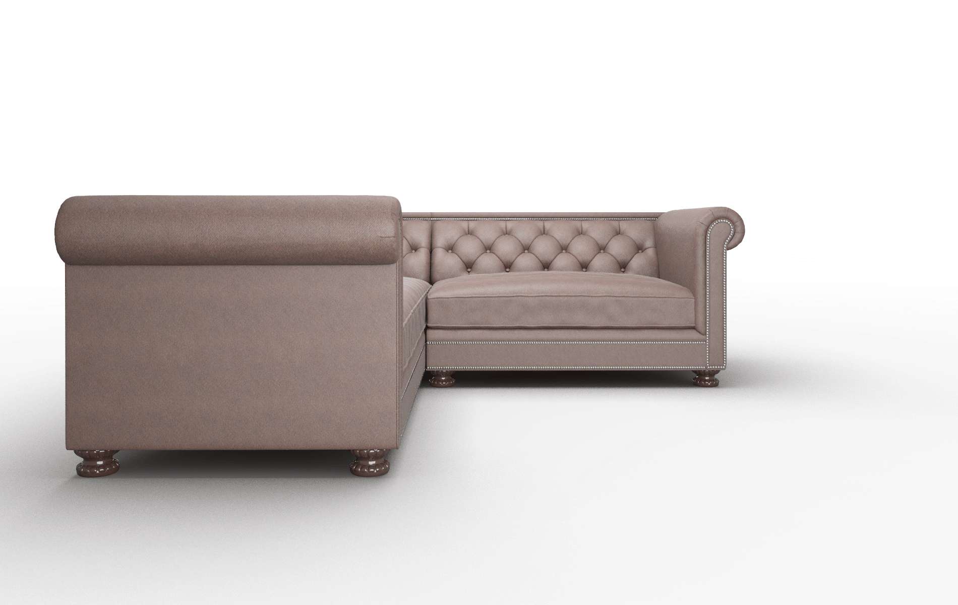 Athens Bella Espresso Sectional espresso legs 2