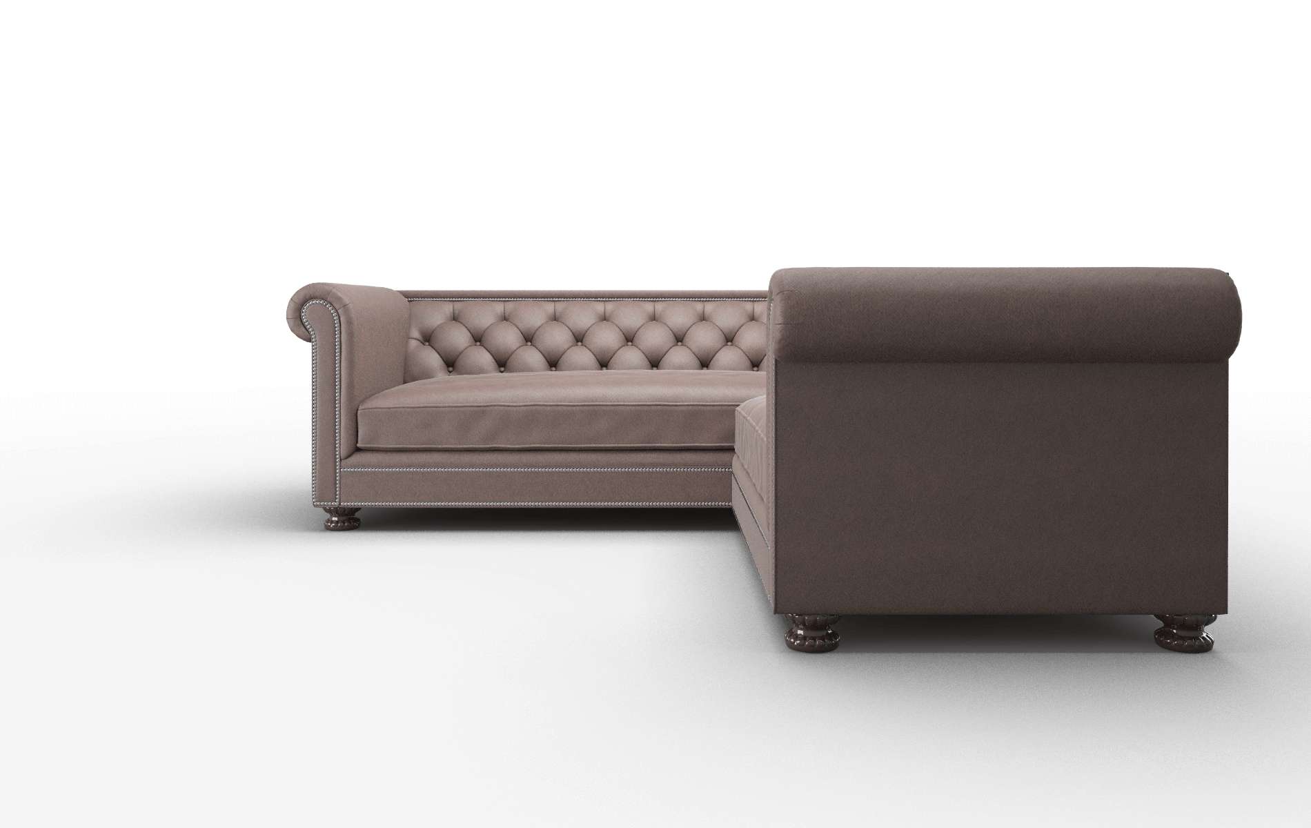 Athens Bella Espresso Sectional espresso legs 5
