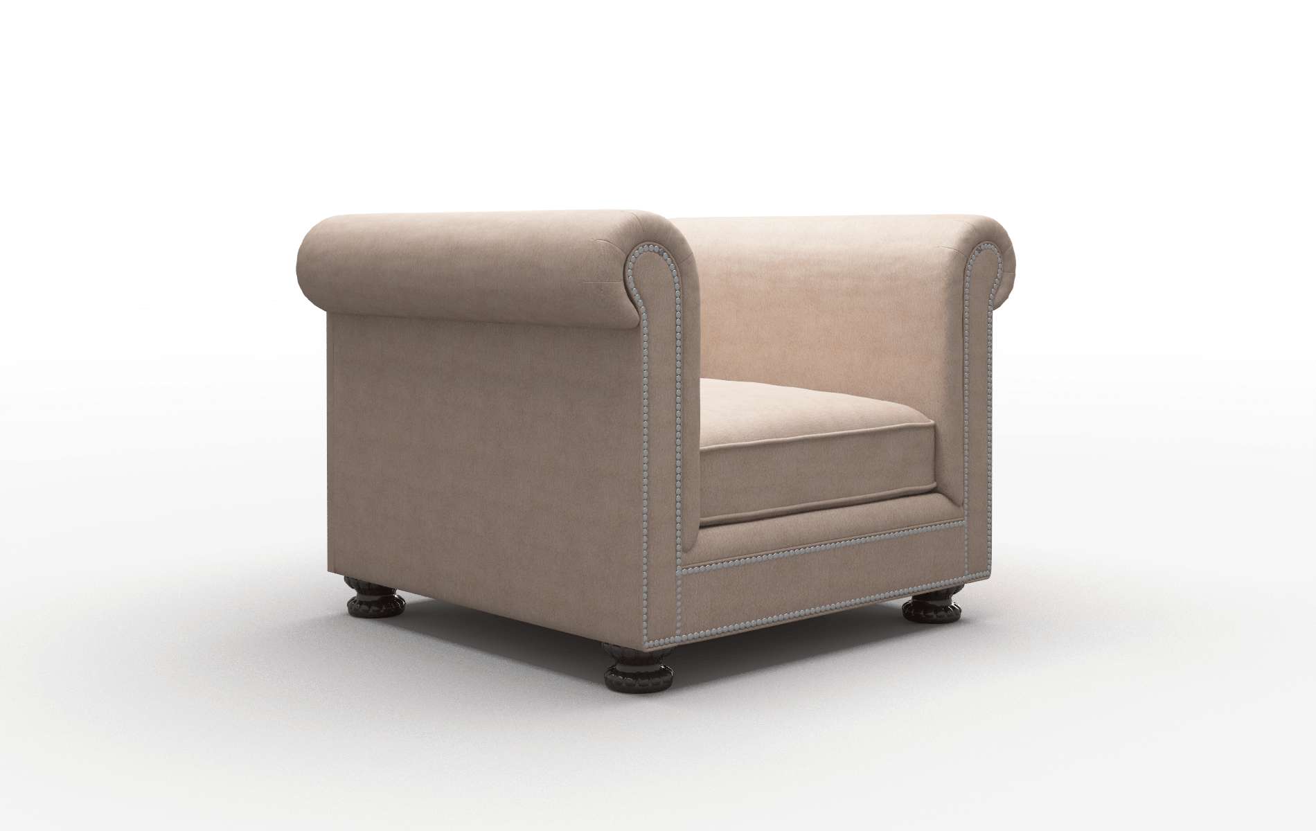 Athens Bella Pewter Chair espresso legs 2