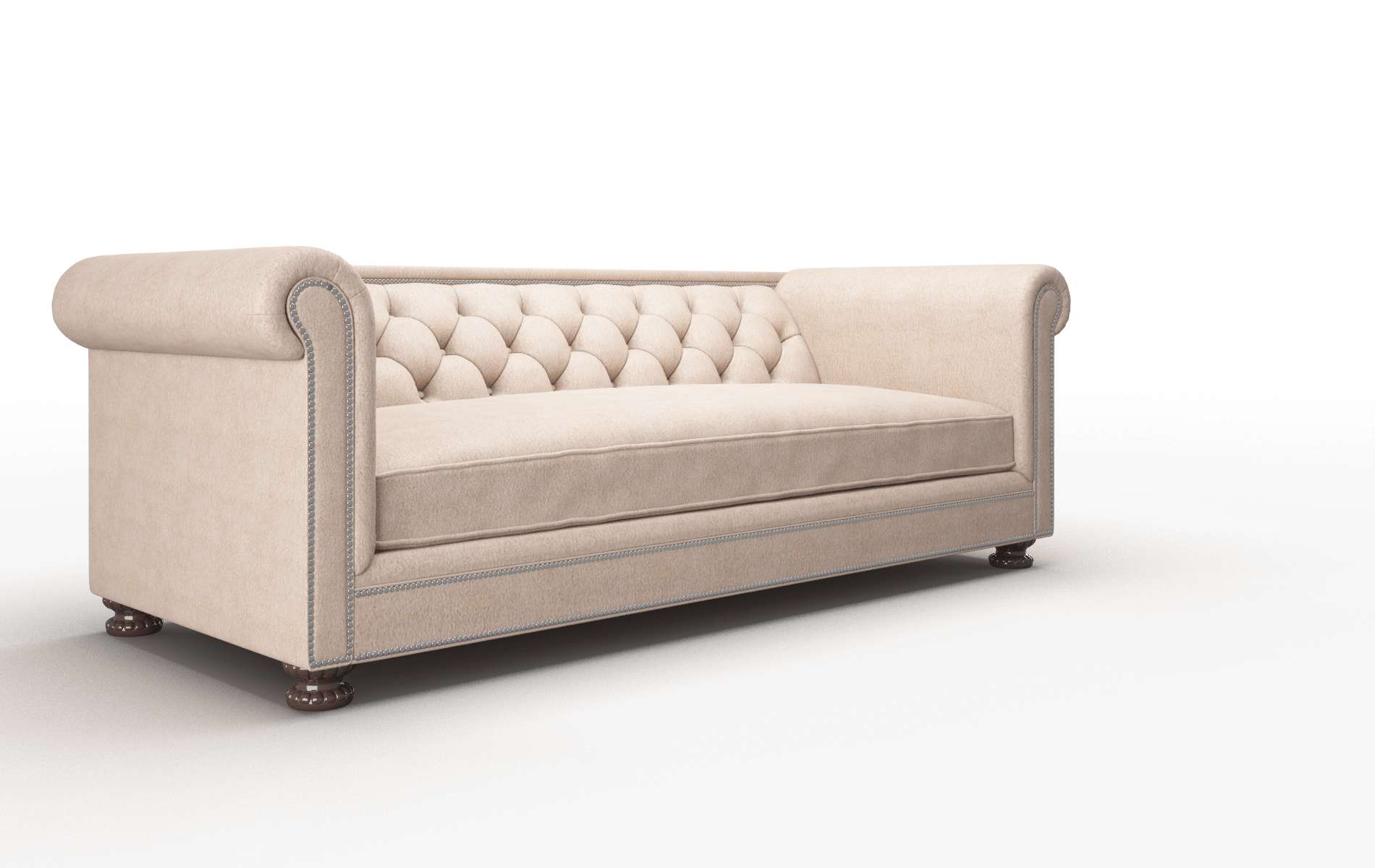 Athens Bella Pewter Sofa espresso legs 2