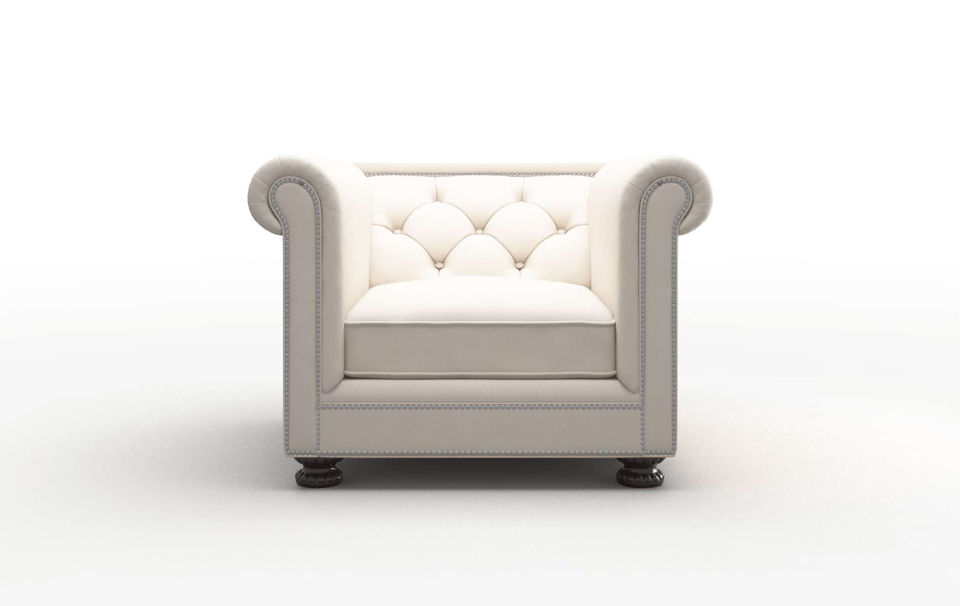 Athens Blanche milky Chair Espresso Legs  1