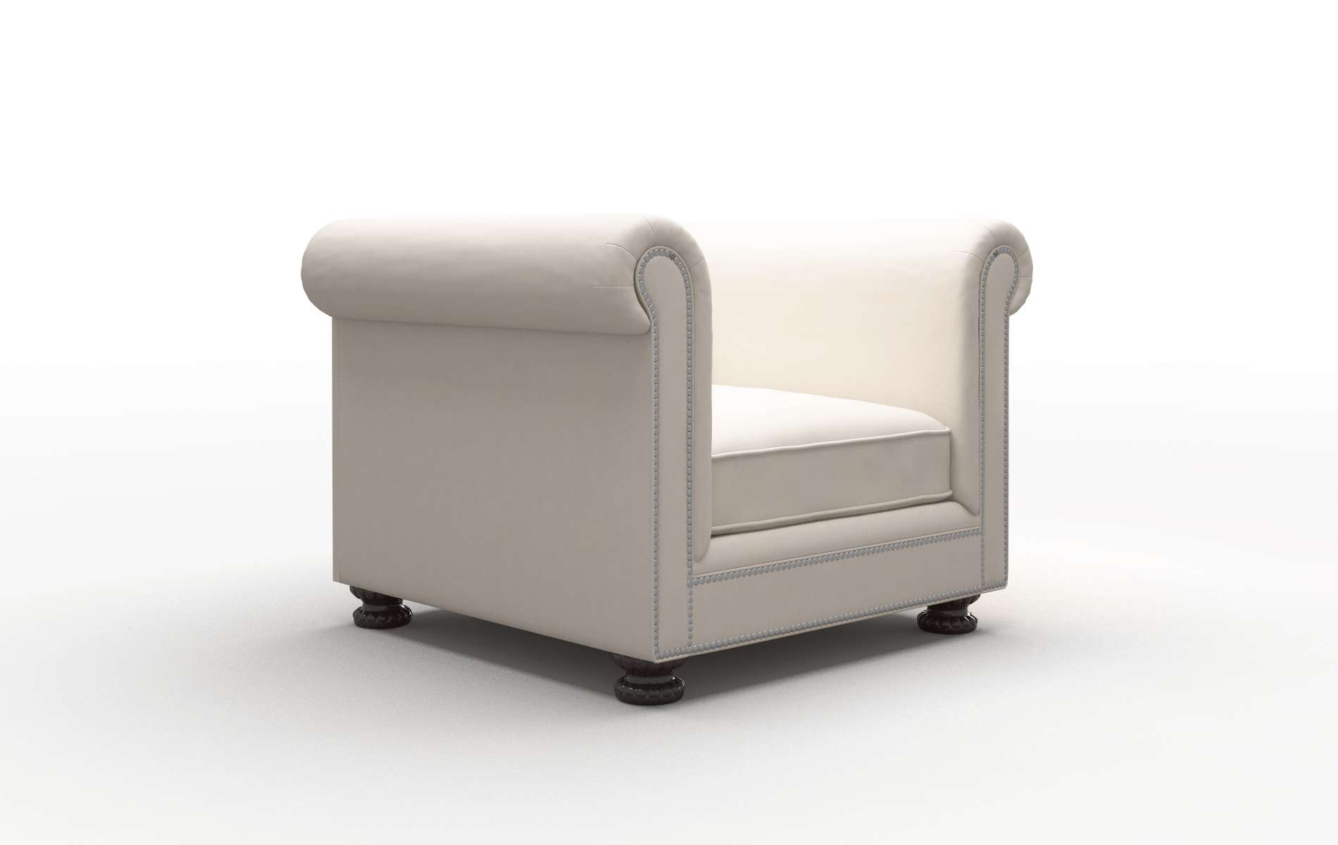 Athens Blanche Milky Chair espresso legs 2