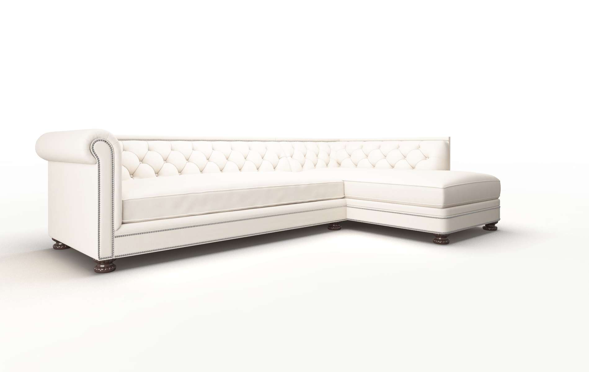 Athens Blanche Milky Panel espresso legs 2