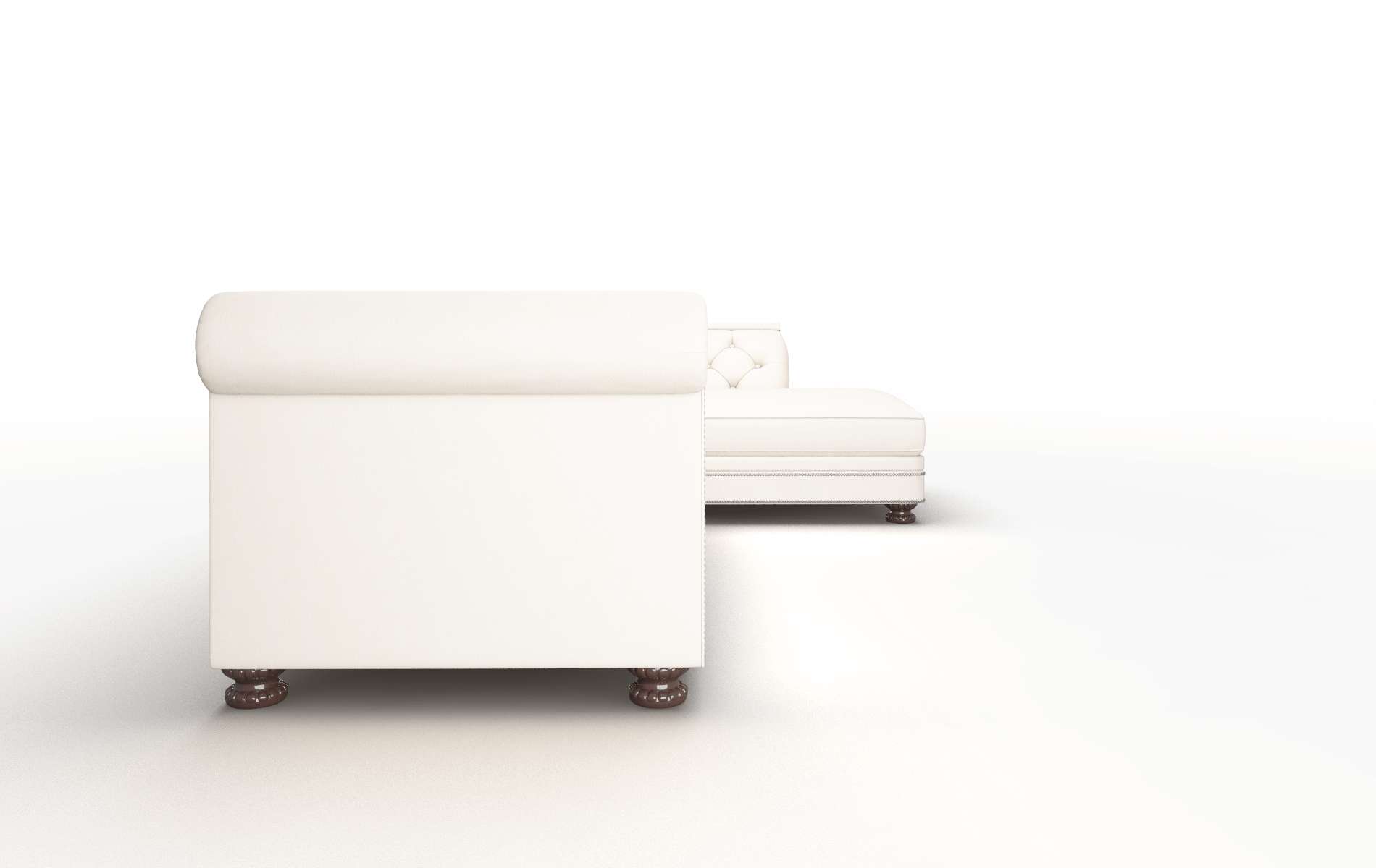 Athens Blanche Milky Panel espresso legs 3