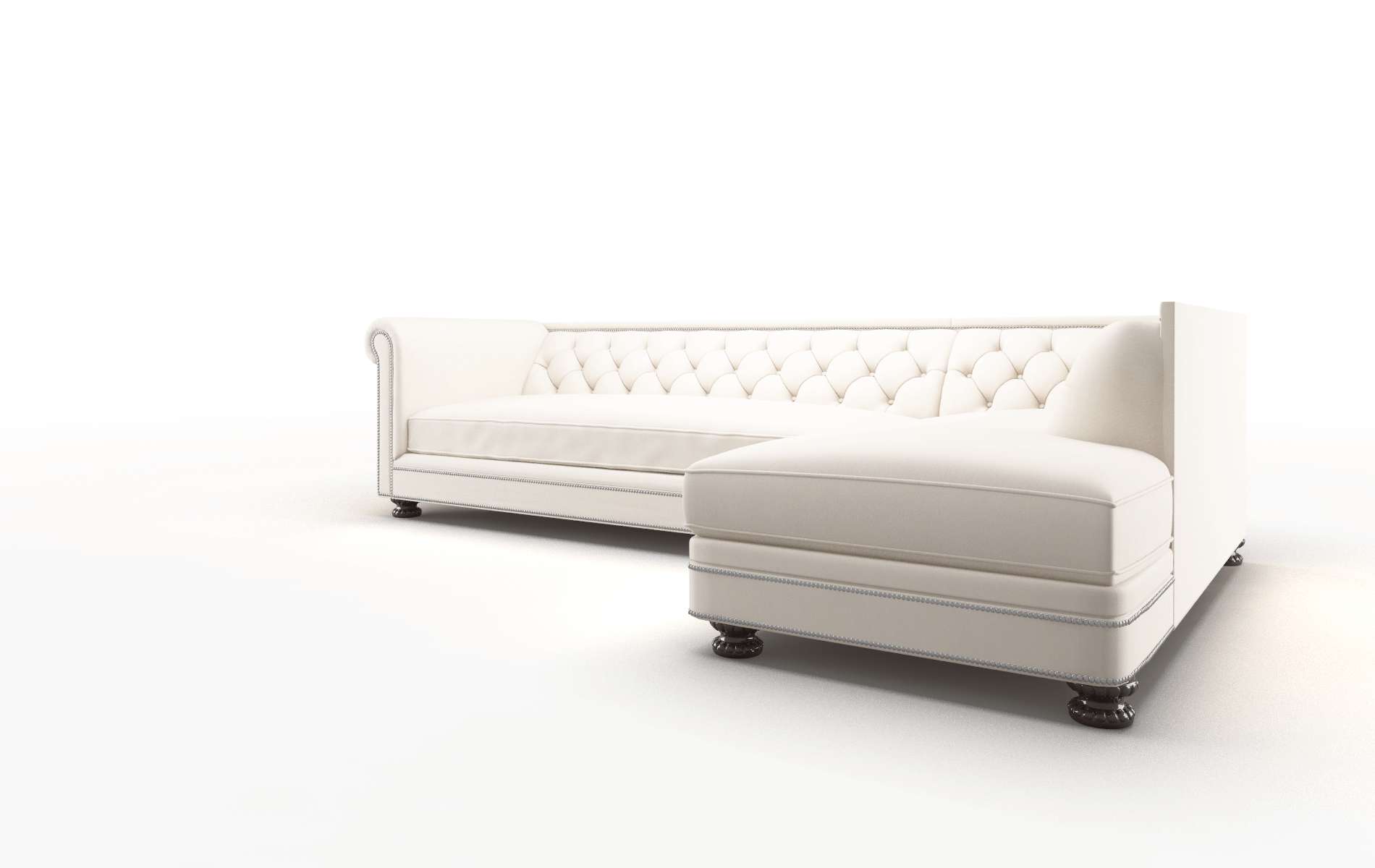 Athens Blanche Milky Panel espresso legs 4
