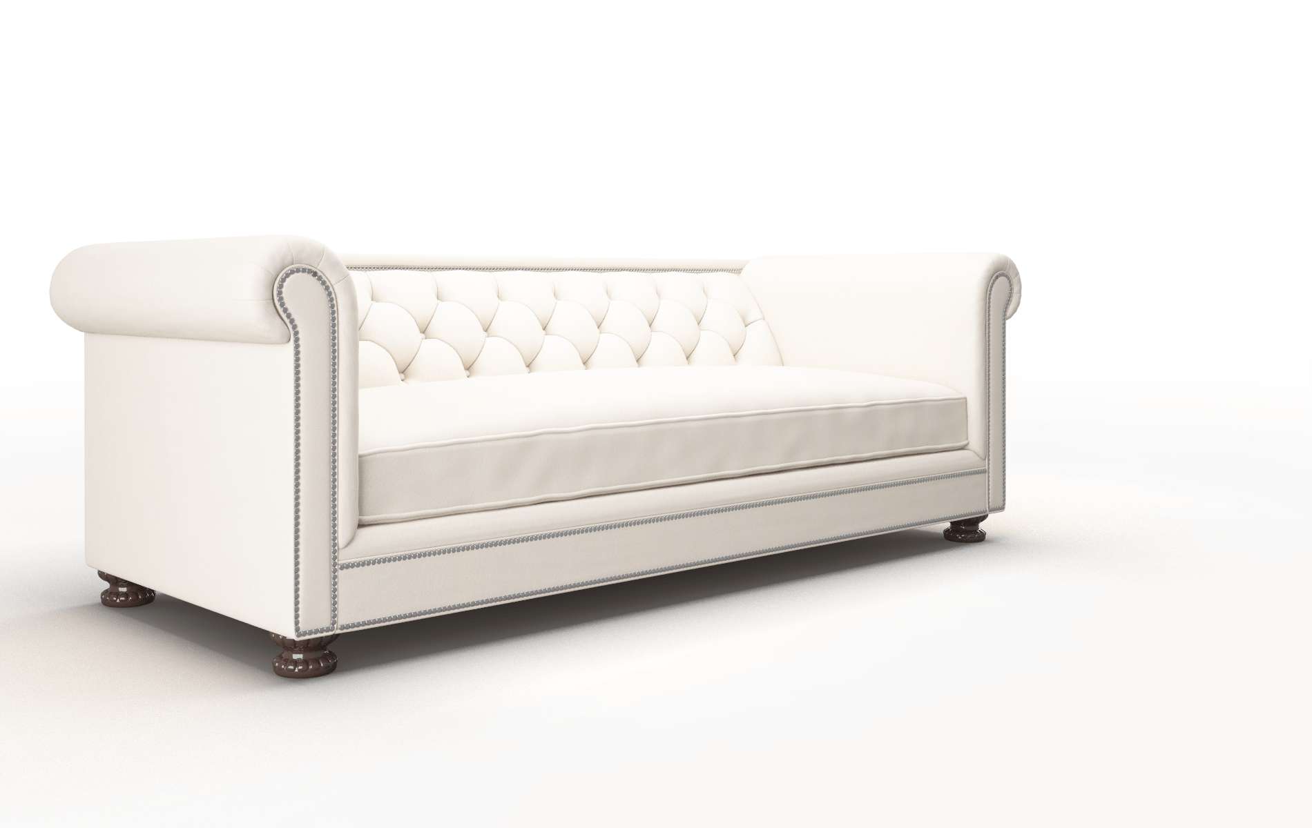 Athens Blanche Milky Sofa espresso legs 2