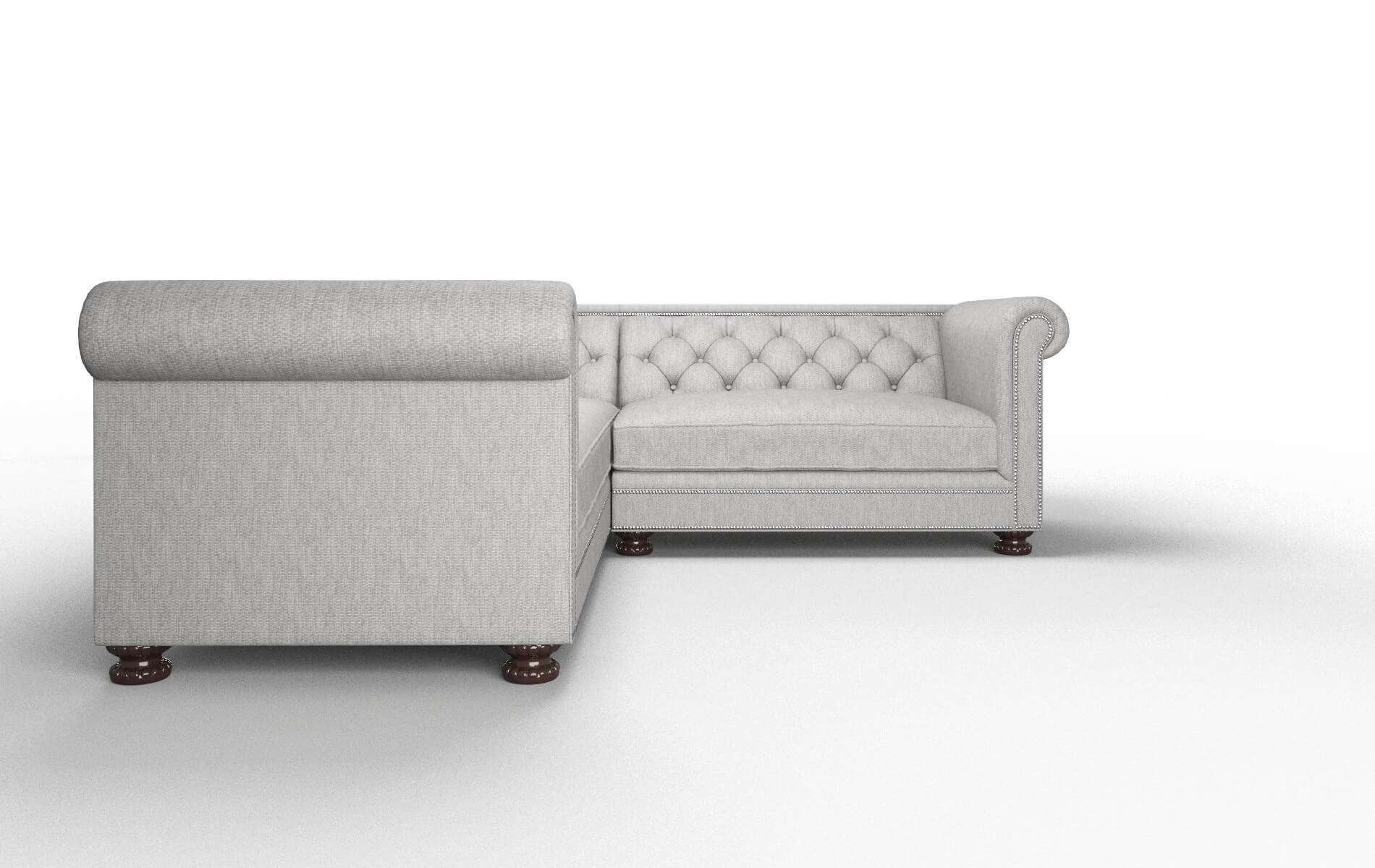 Athens Bungalow Graphite Sectional espresso legs 2