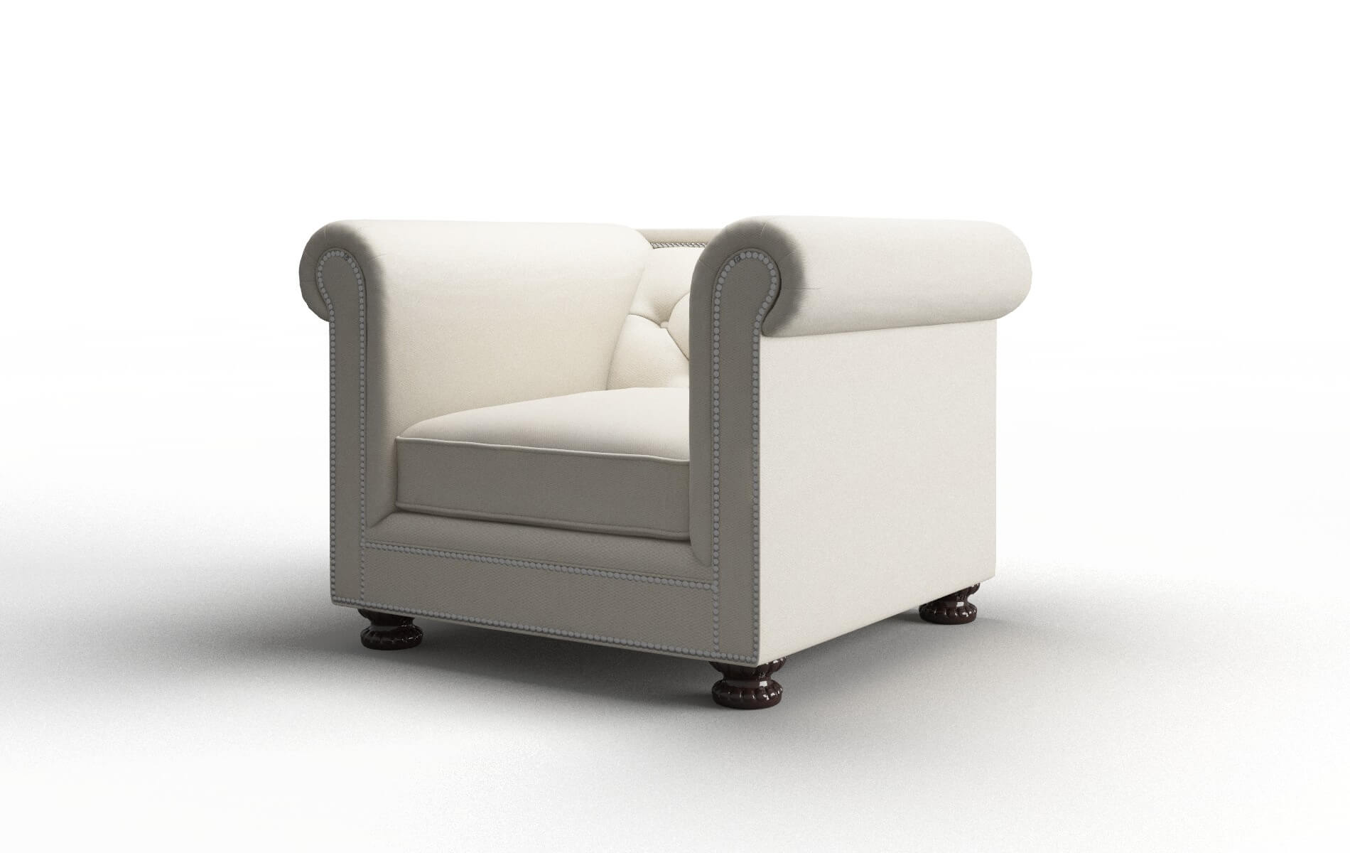 Athens Bungalow Ivory Chair espresso legs 4