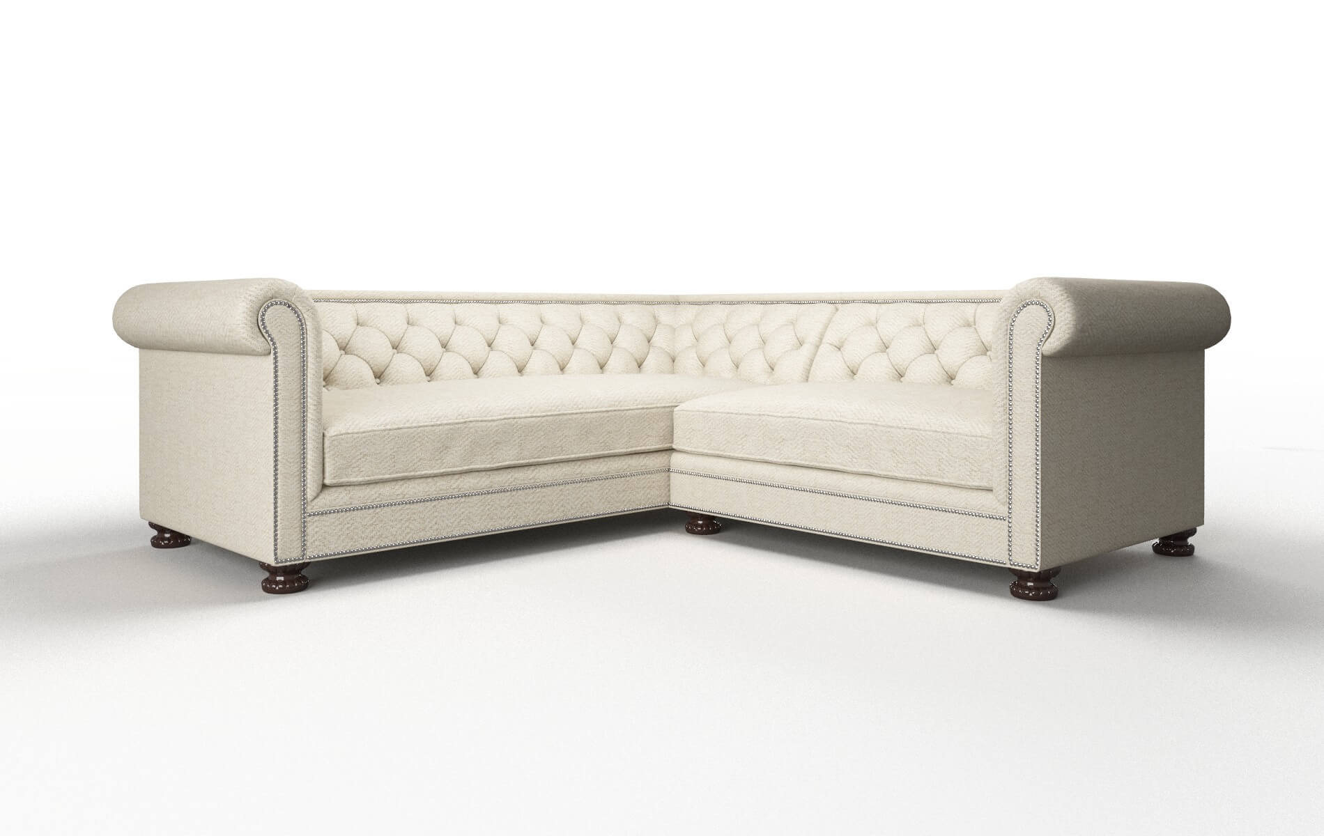 Athens Catalina Wheat Sectional espresso legs