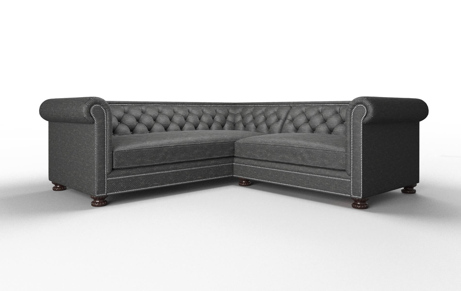 Athens Chance Denim Sectional espresso legs 1