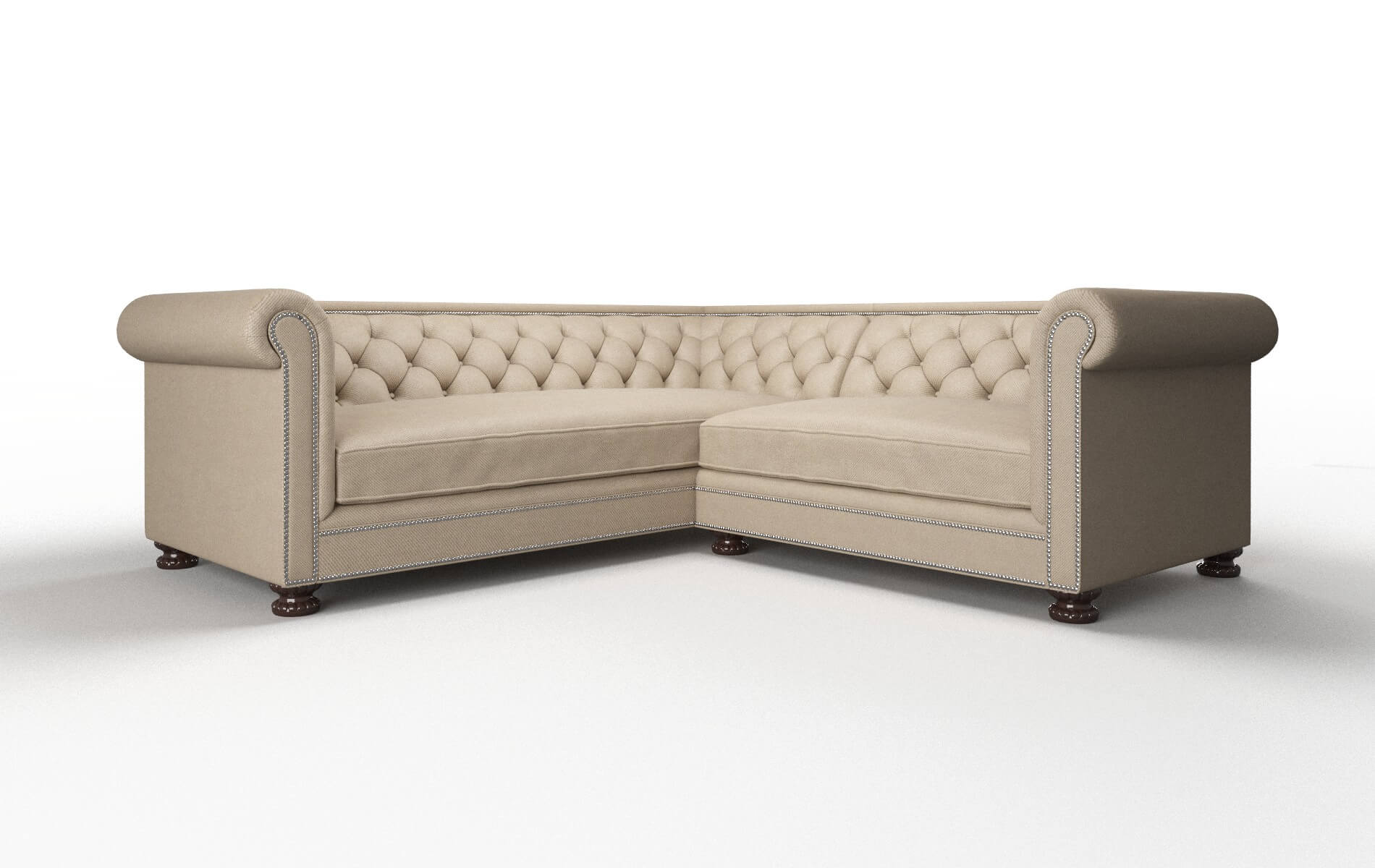 Athens Chance Platinum Sectional espresso legs 1