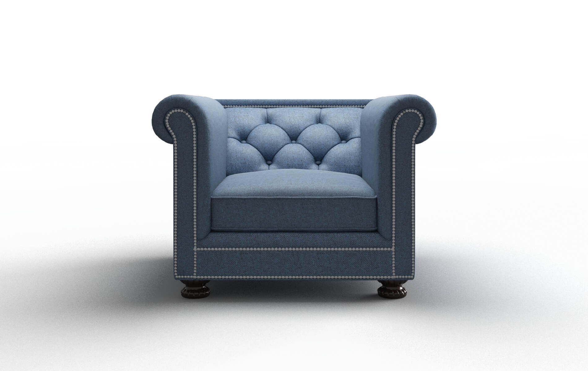 Athens Clyde Deep_ocean Chair espresso legs 1