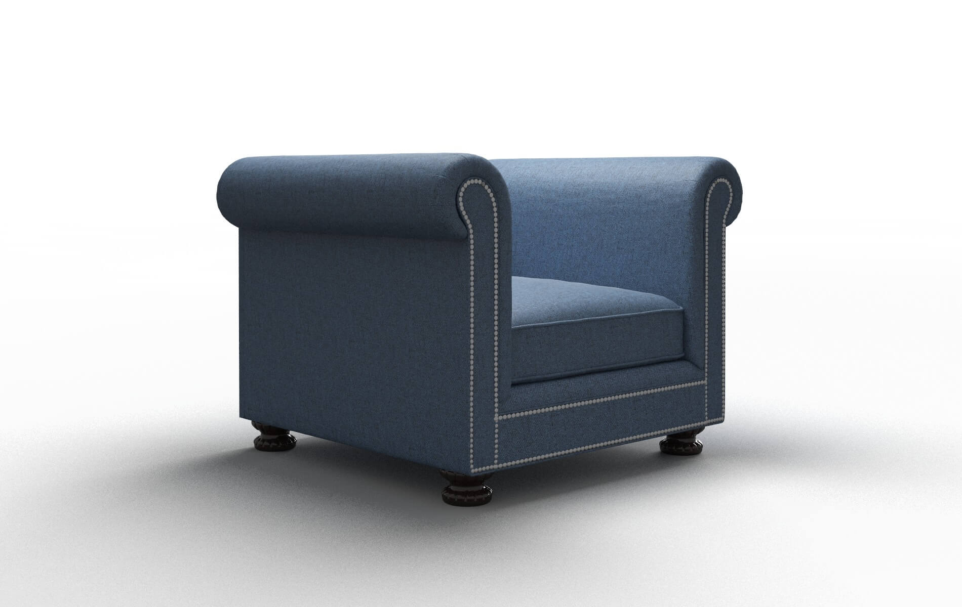 Athens Clyde Deep_ocean Chair espresso legs 2