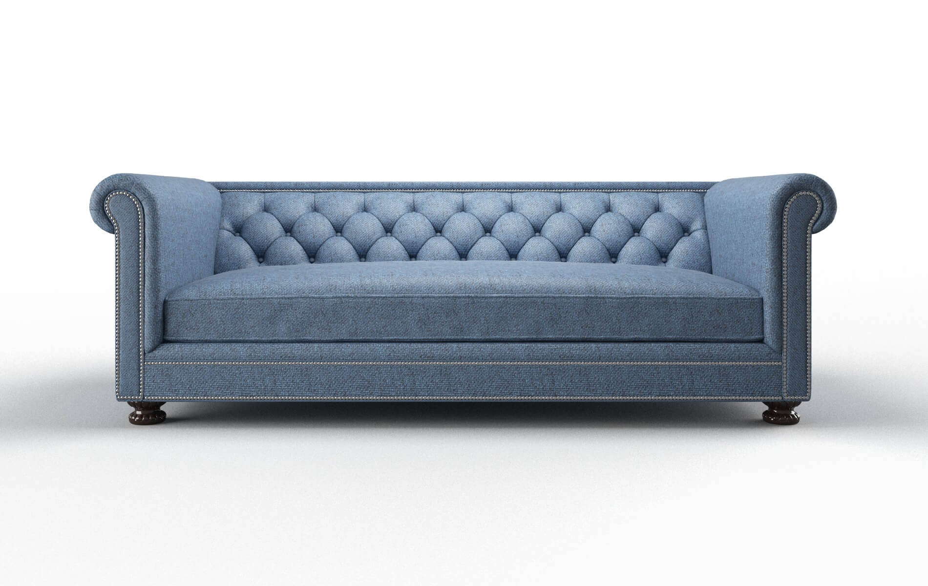 Athens Clyde Deep_ocean Sofa espresso legs 1