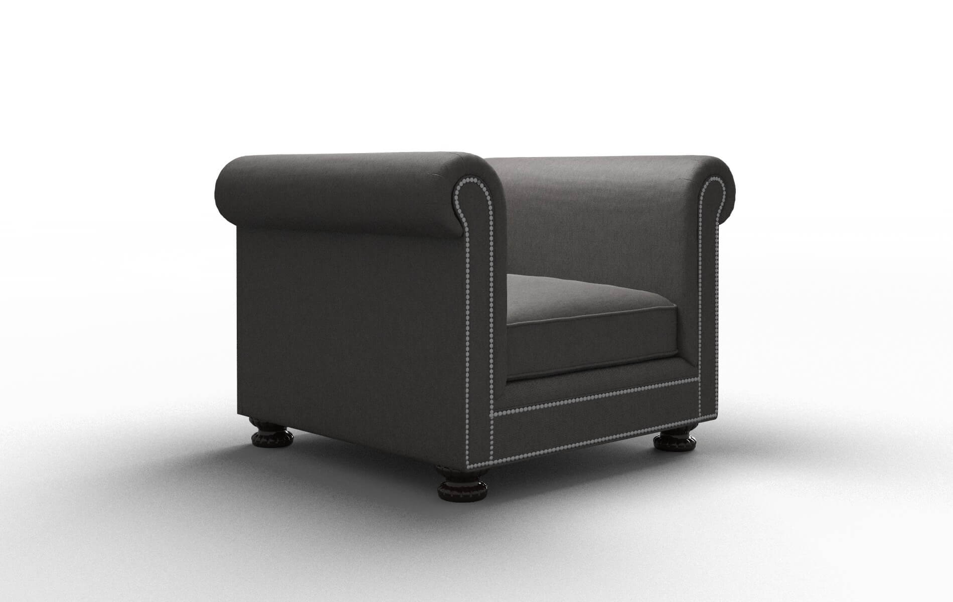 Athens Cosmo Charcoal Chair espresso legs 2