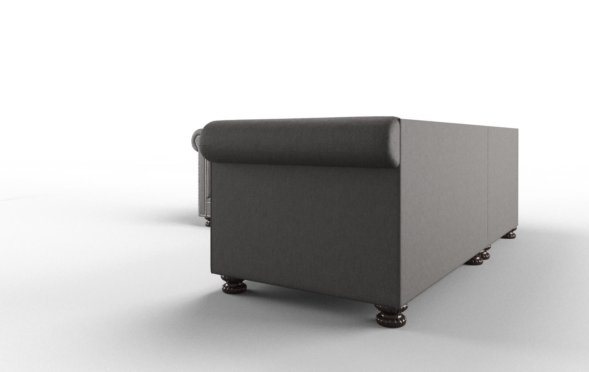 Athens Cosmo Charcoal Sectional espresso legs 4