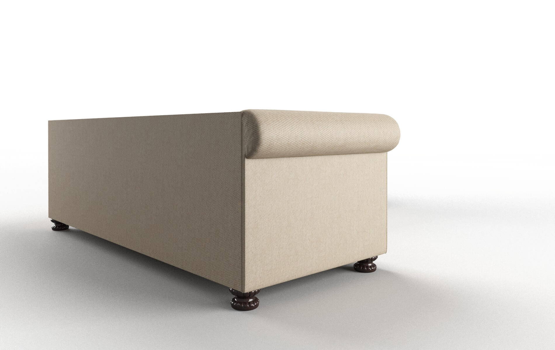 Athens Cosmo Fawn Sectional espresso legs 3