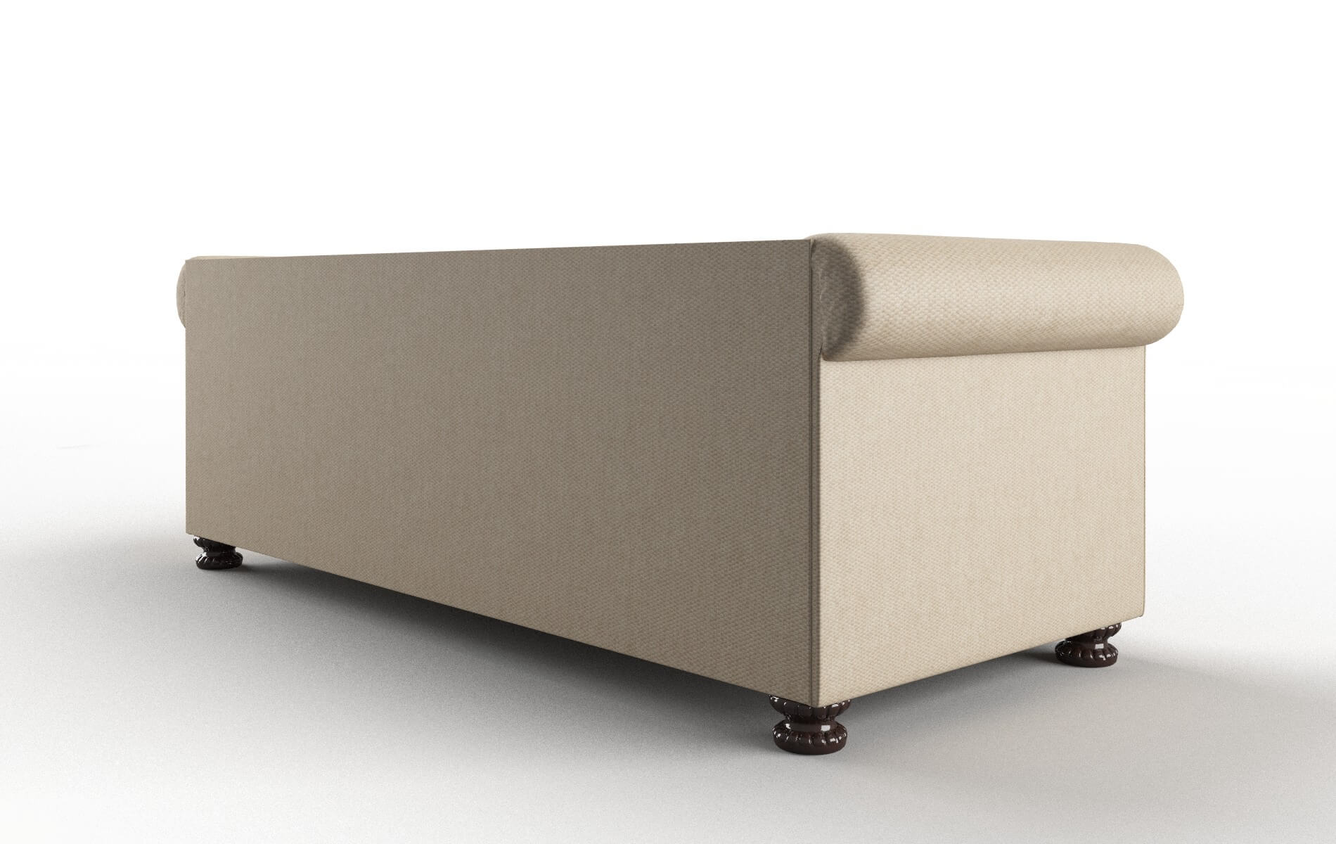 Athens Cosmo Fawn Sofa espresso legs 5