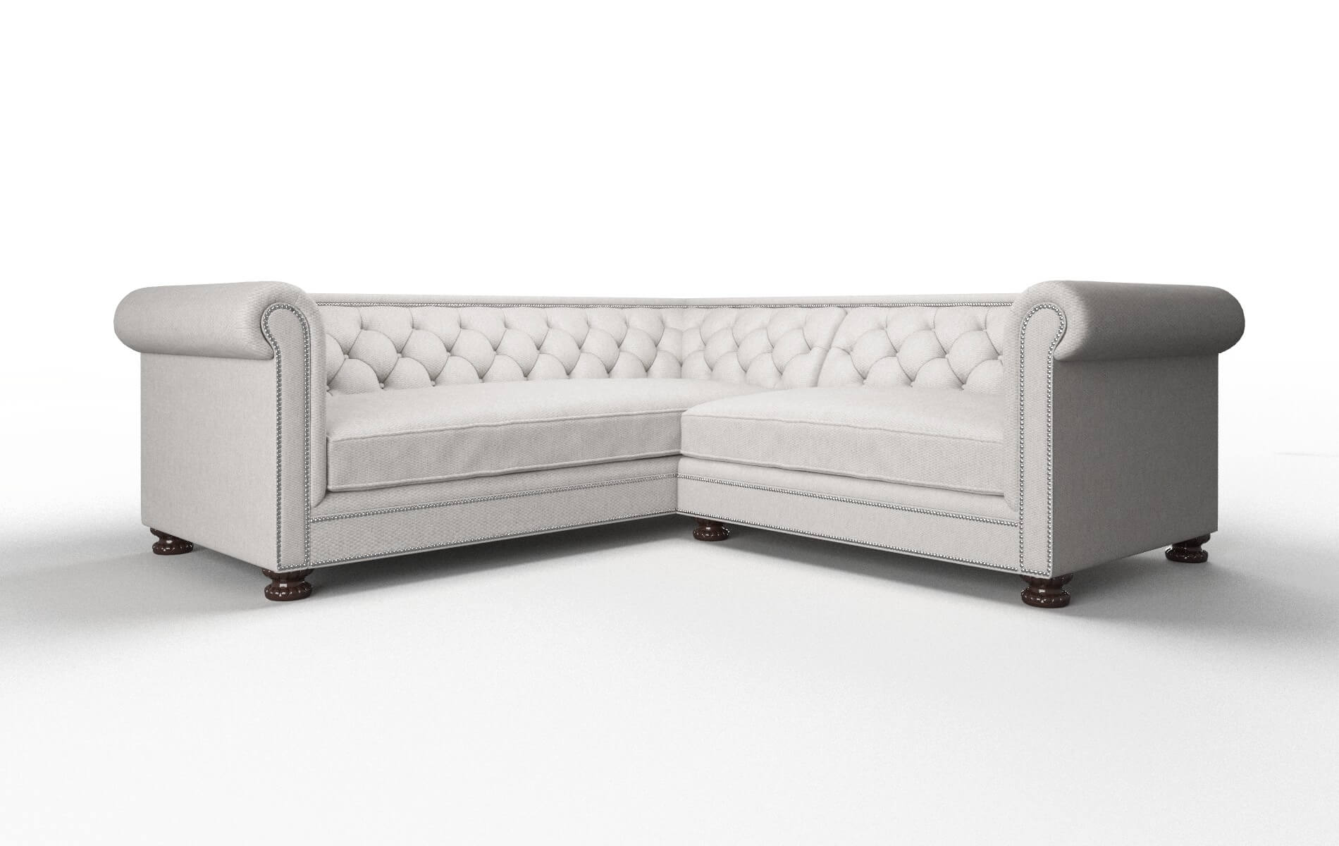 Athens Cosmo Silver Sectional espresso legs
