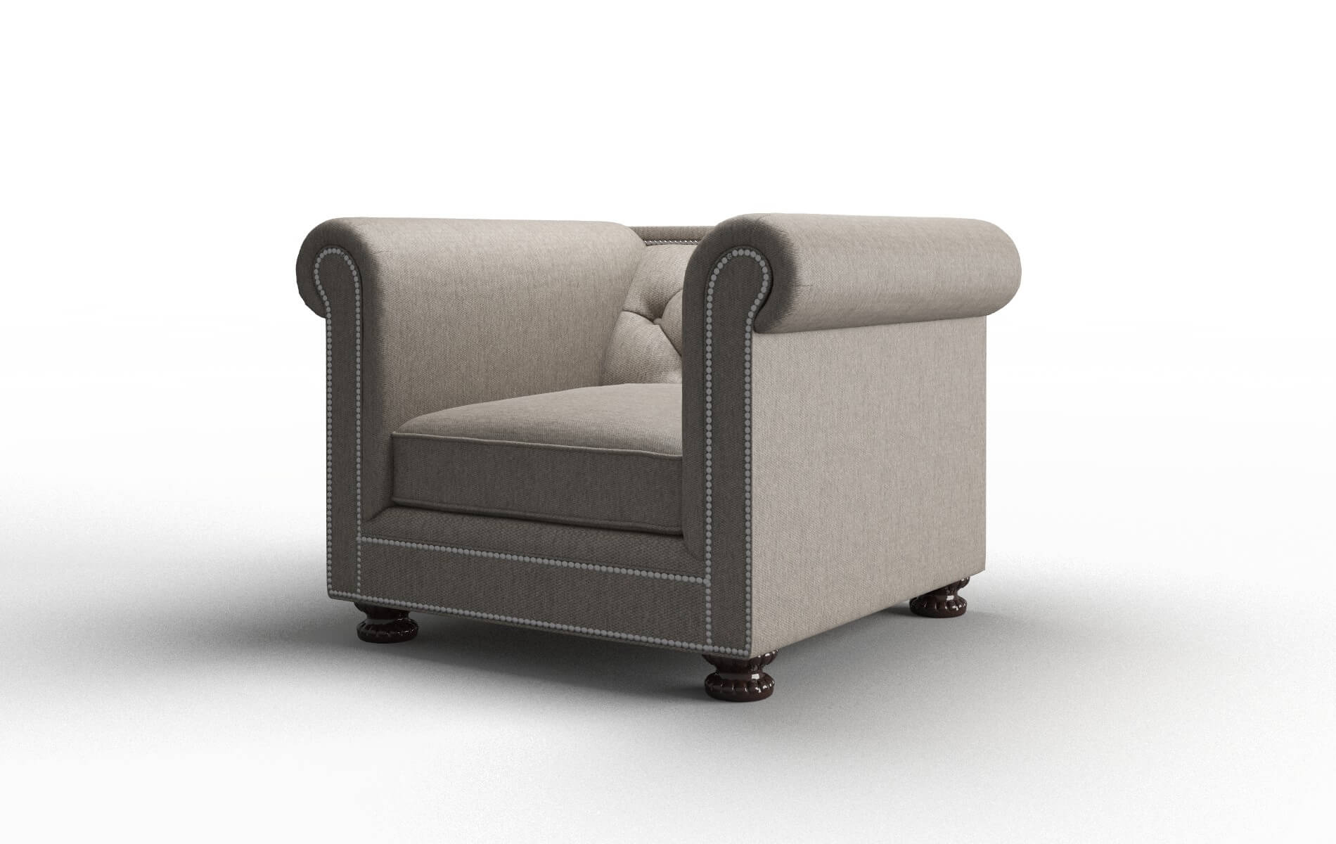 Athens Cosmo Taupe Chair espresso legs 4