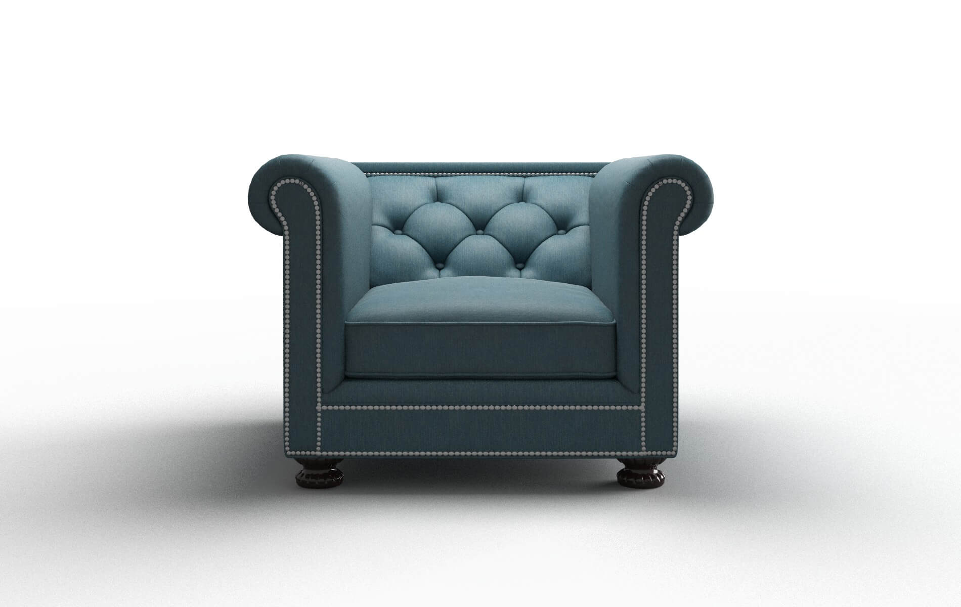 Athens Cosmo Teal Chair espresso legs 1