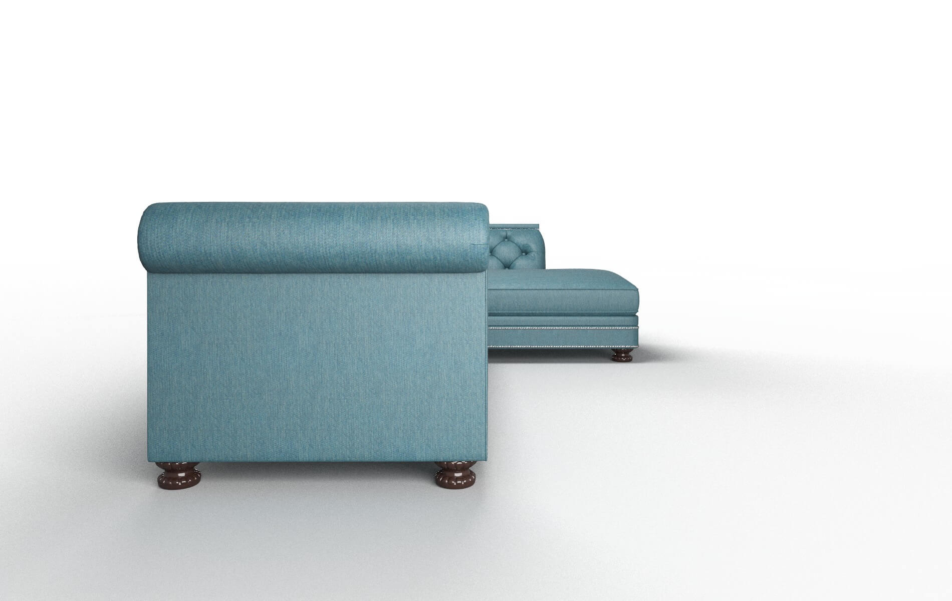 Athens Cosmo Teal Panel espresso legs 3