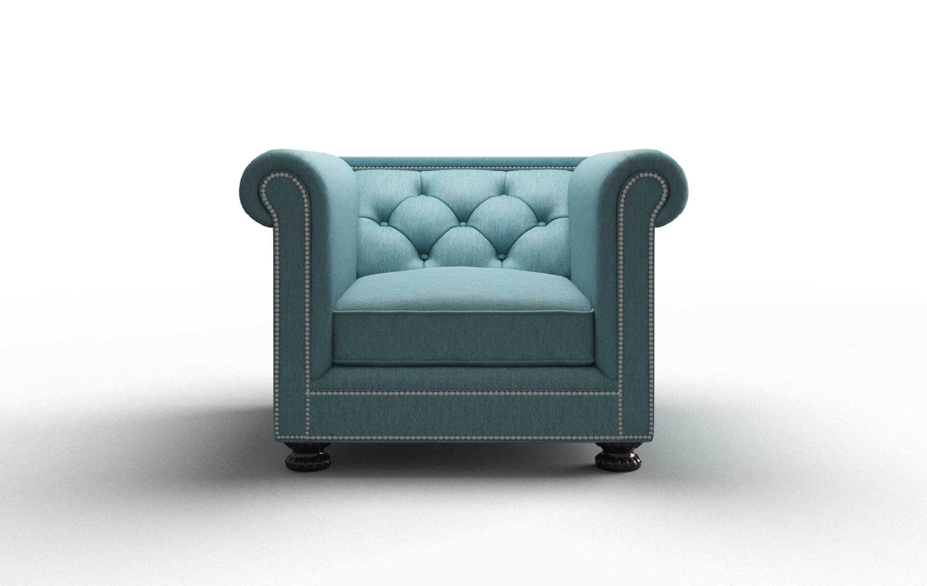 Athens Cosmo Turquoise Chair espresso legs 1