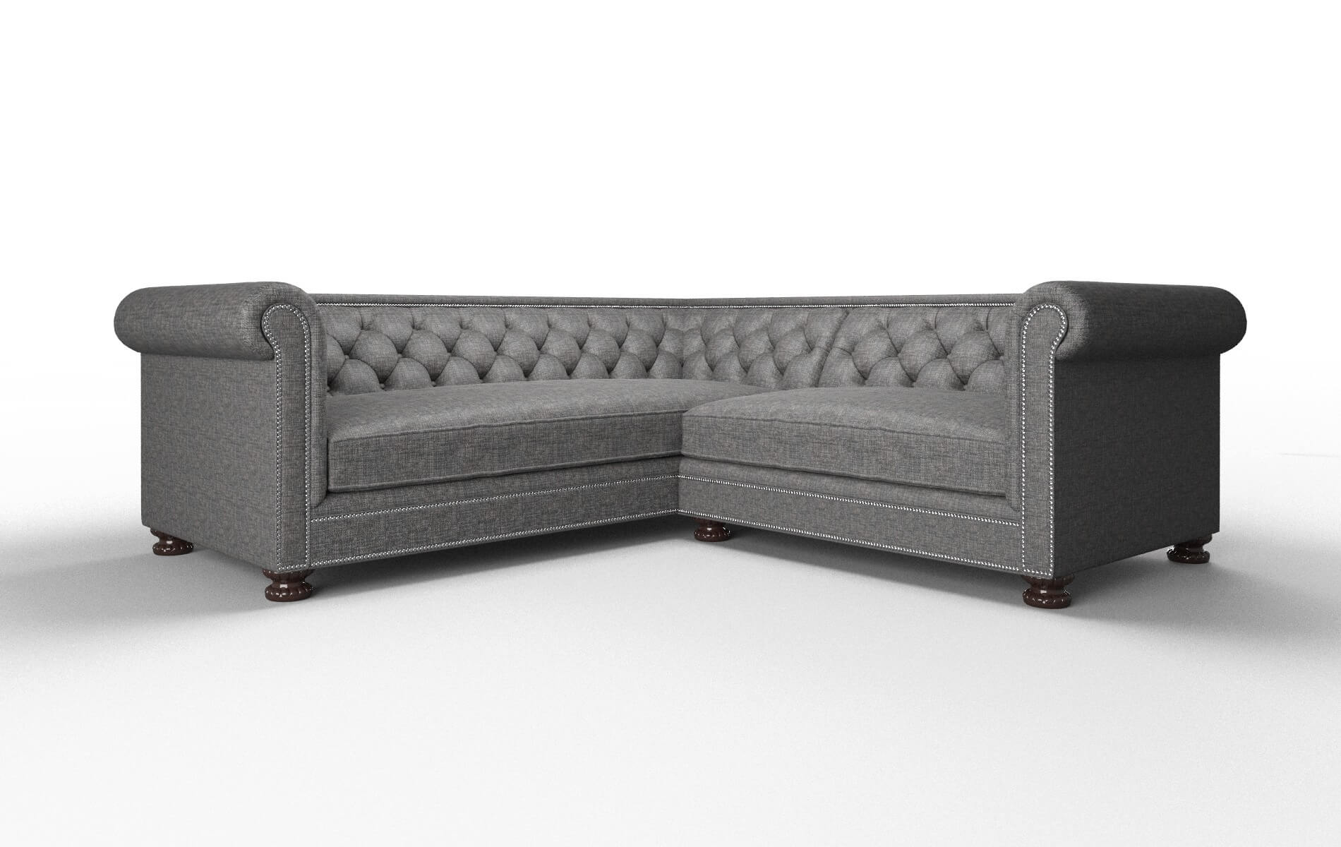 Athens Curious Pacific Sectional espresso legs
