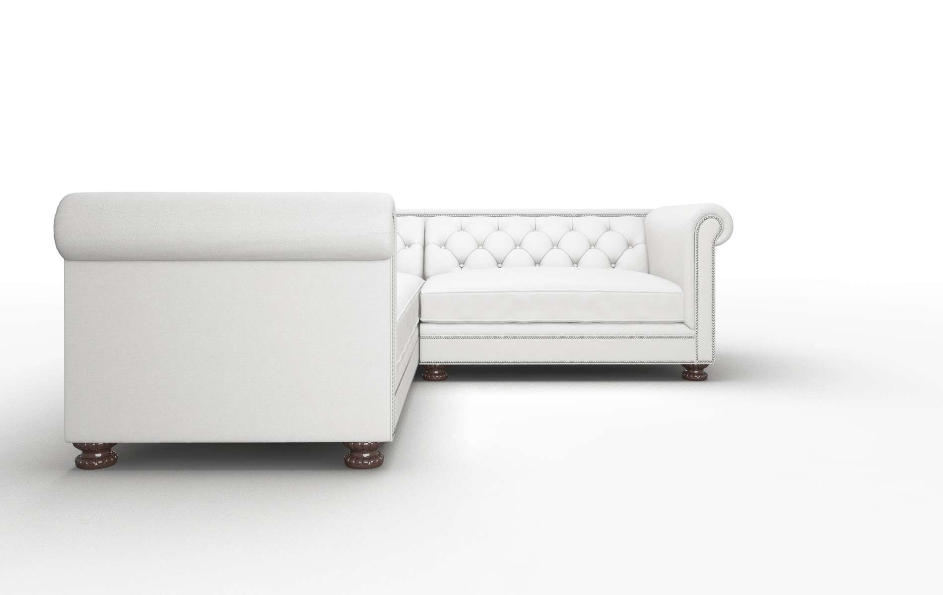 Athens Dawson Platinum Sectional espresso legs 2