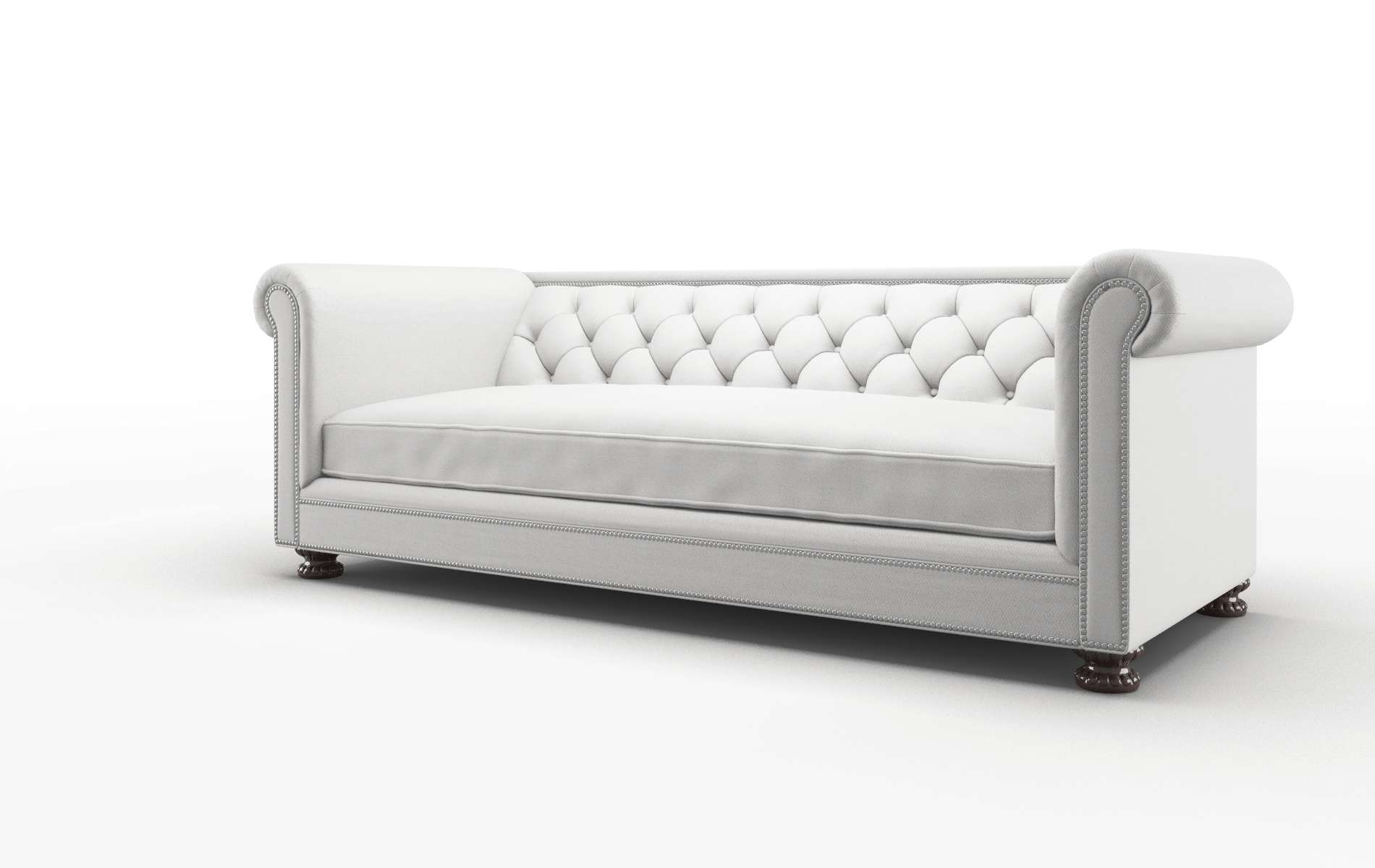 Athens Dawson Platinum Sofa espresso legs 4