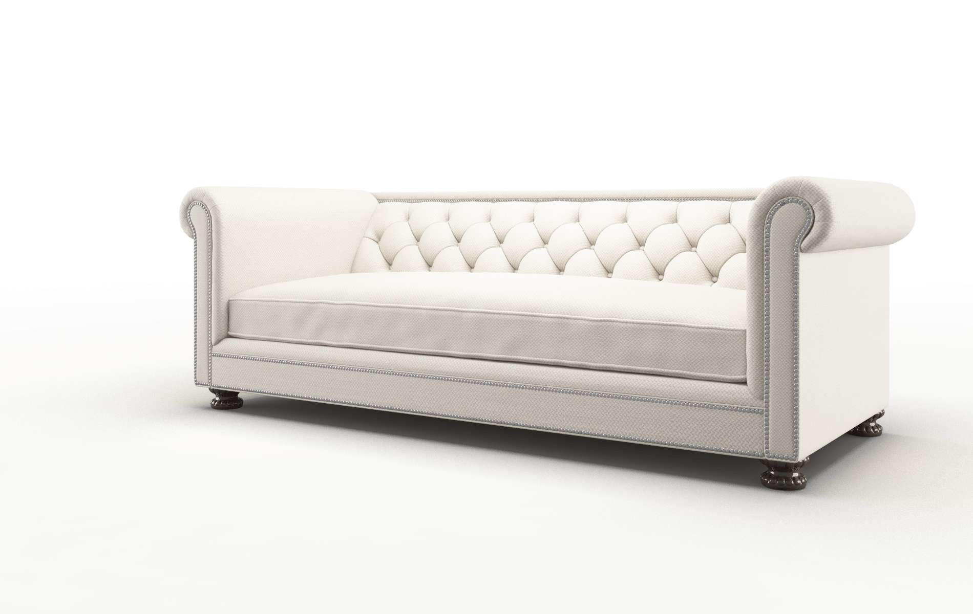 Athens Dawson Sand Sofa espresso legs 4
