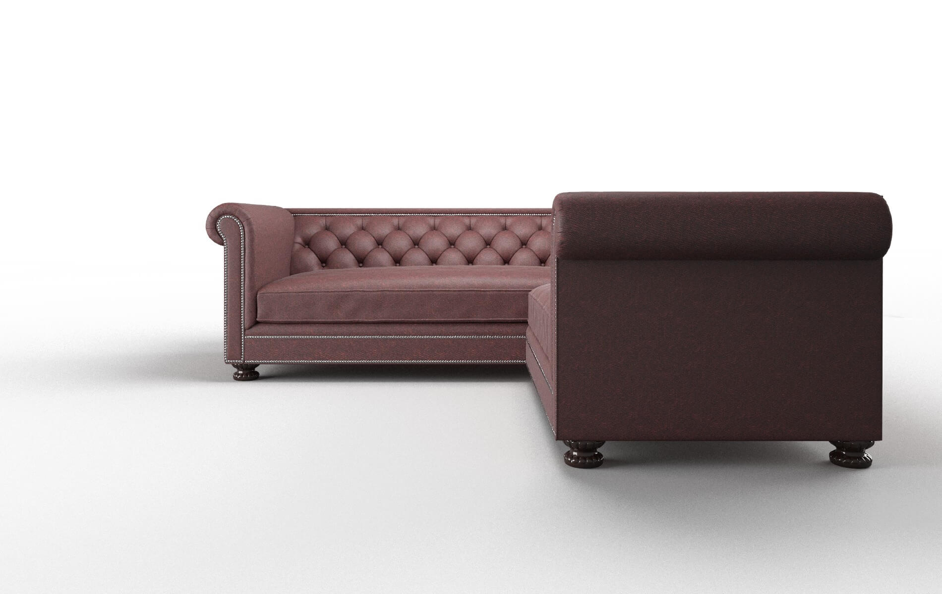 Athens Derby Berry Sectional espresso legs 5