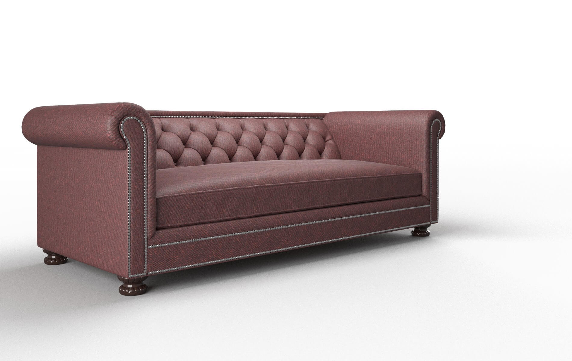 Athens Derby Berry Sofa espresso legs 2