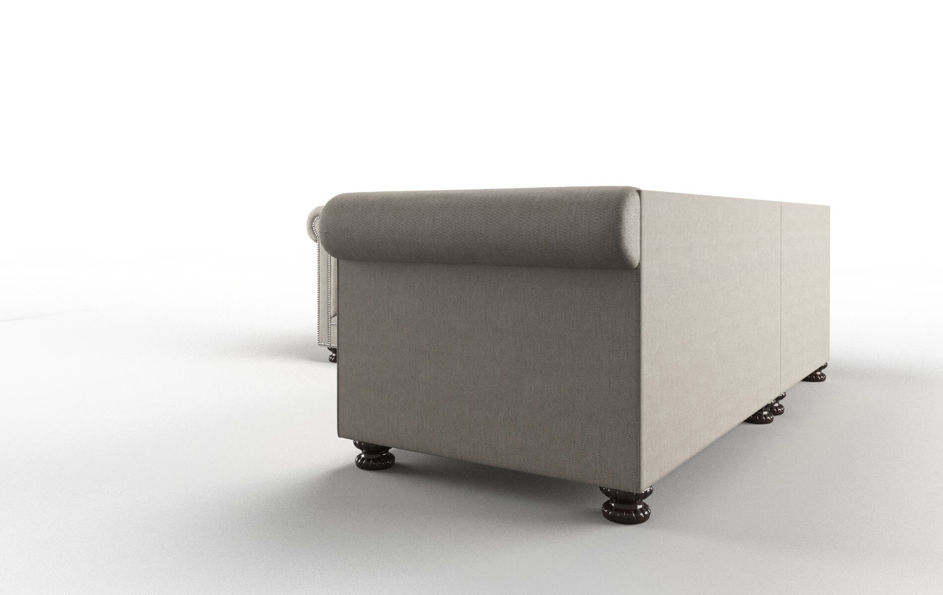 Athens Derby Linen Sectional espresso legs 4