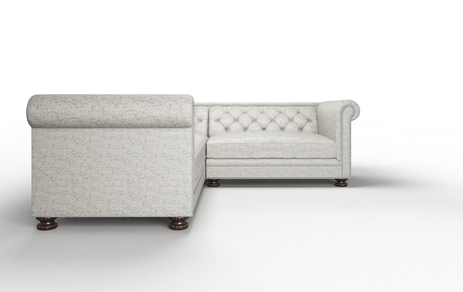 Athens Derby Silver Sectional espresso legs 2