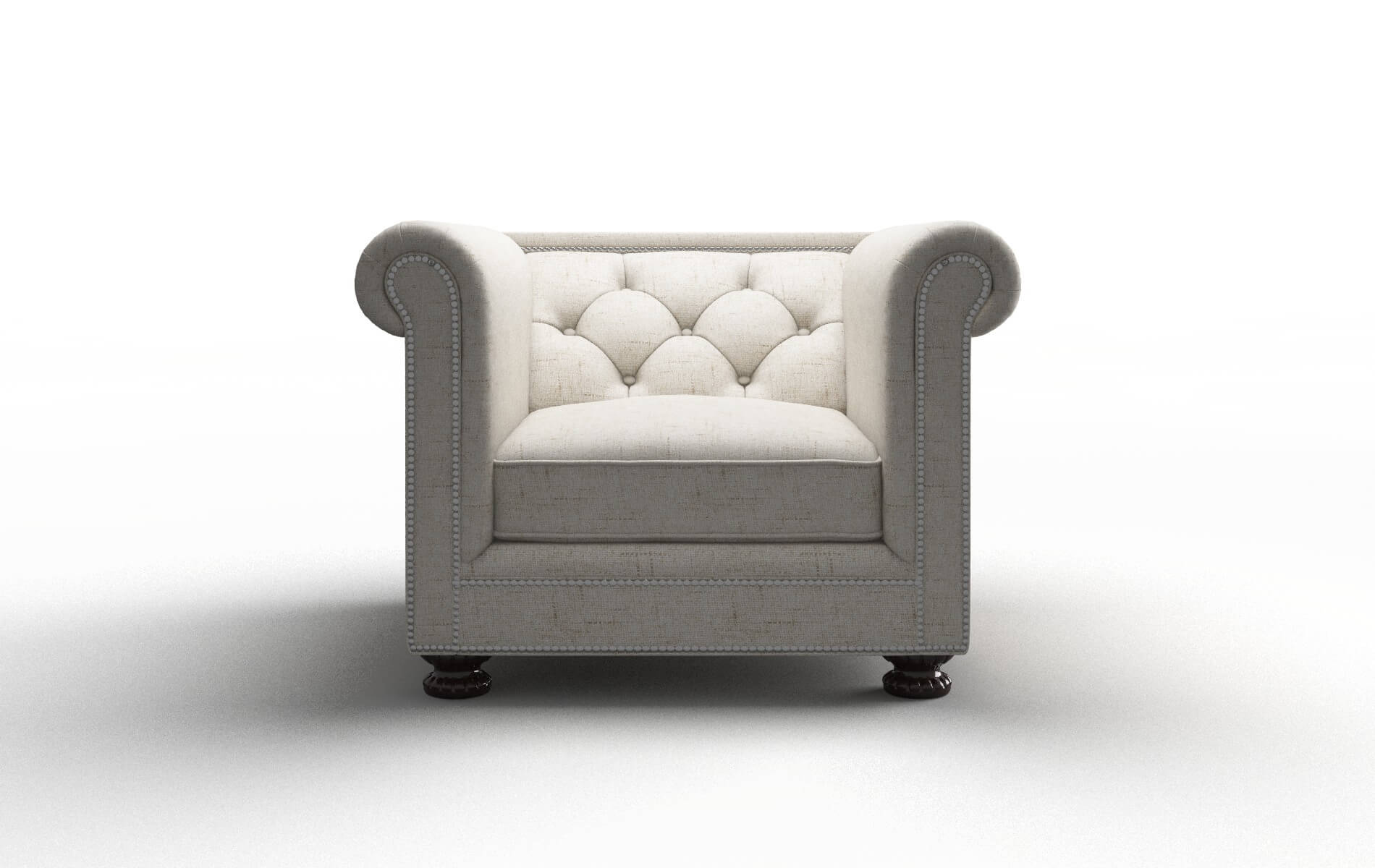 Athens Derby Taupe chair espresso legs