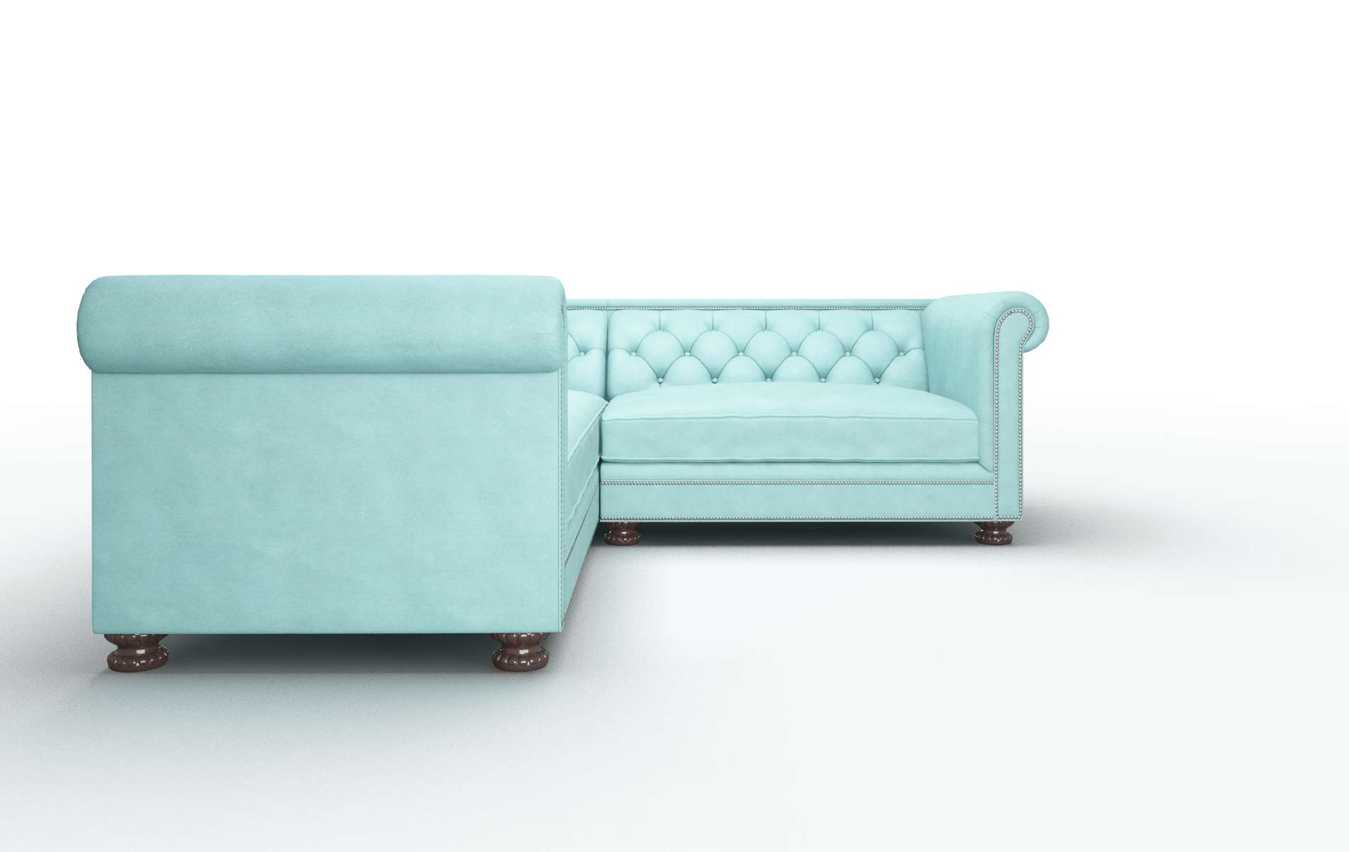 Athens Dream_d French_blue Sectional espresso legs 2