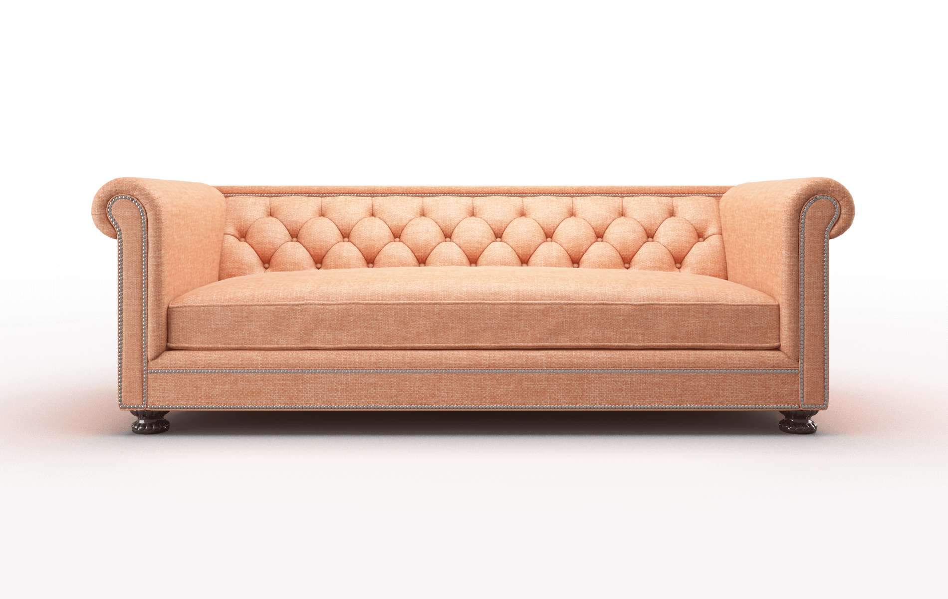 Athens Durham Tangerine Sofa espresso legs 1