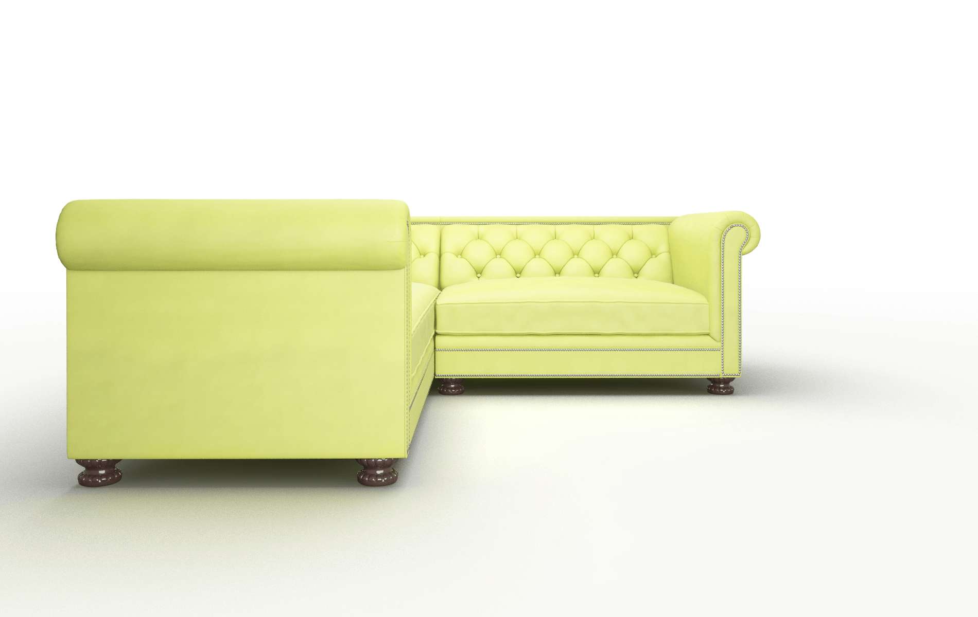 Athens Hathaway Apple Sectional espresso legs 2