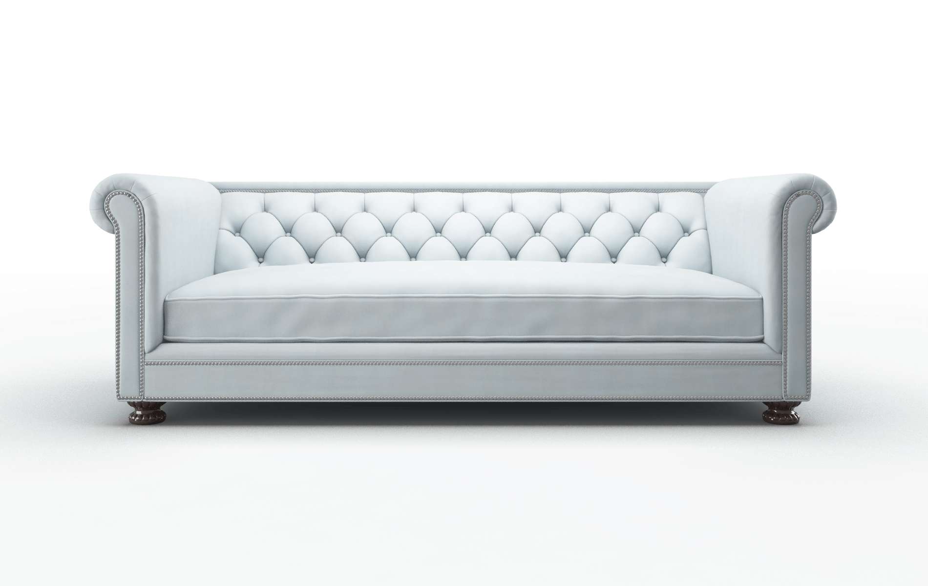 Athens Hathaway Aqua Sofa espresso legs 1