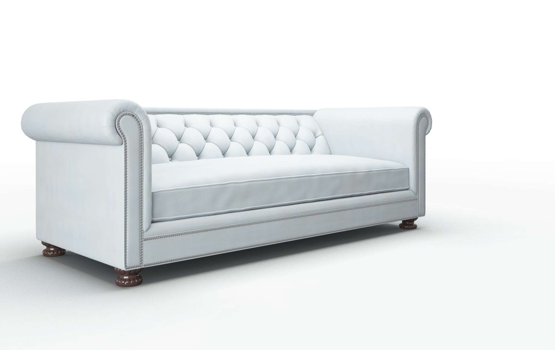 Athens Hathaway Aqua Sofa espresso legs 2
