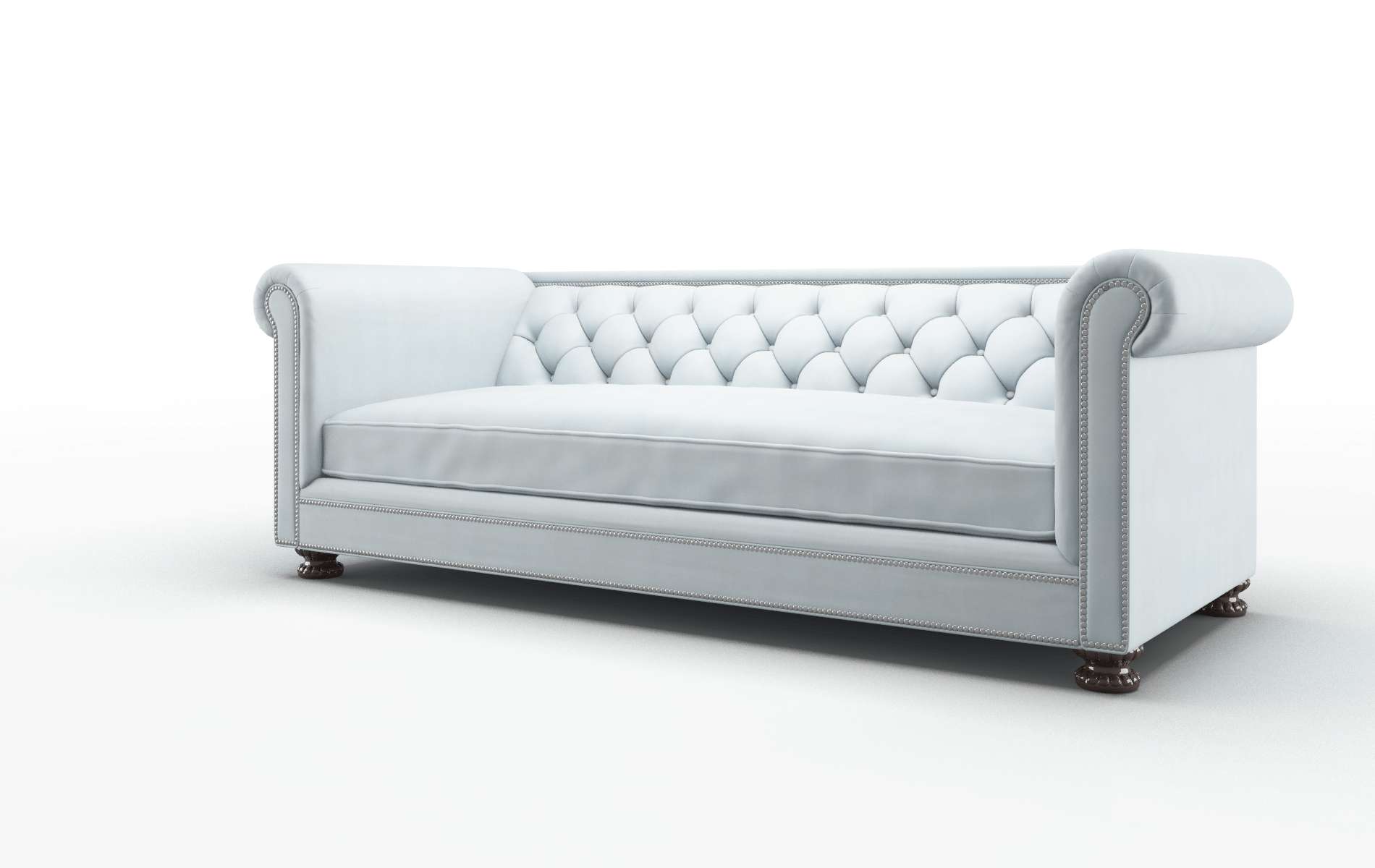 Athens Hathaway Aqua Sofa espresso legs 4