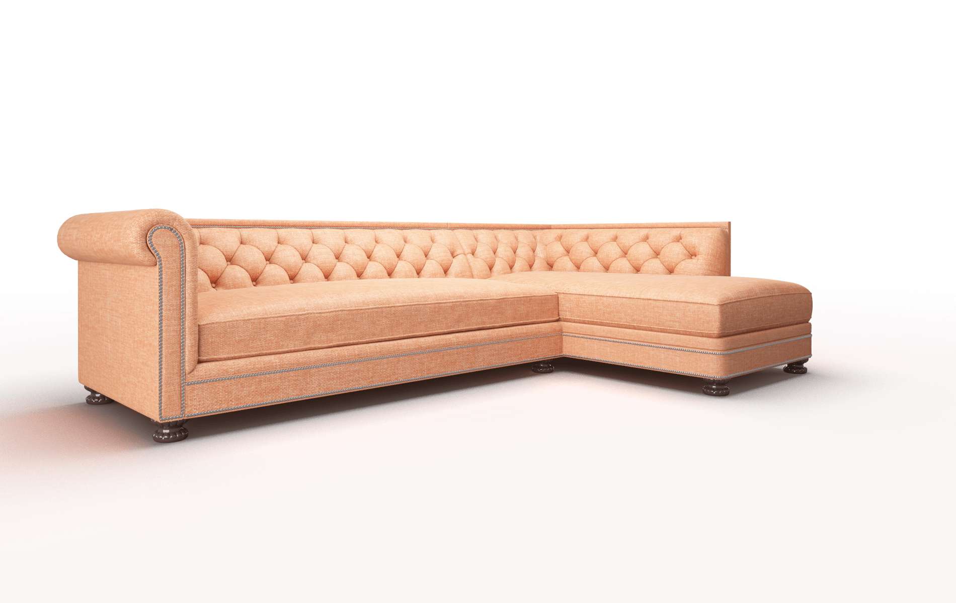 Athens Hepburn Appricot Panel espresso legs 2