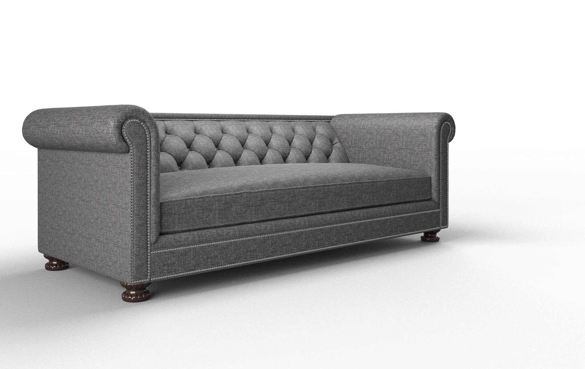 Athens Insight Charcoal Sofa espresso legs 2
