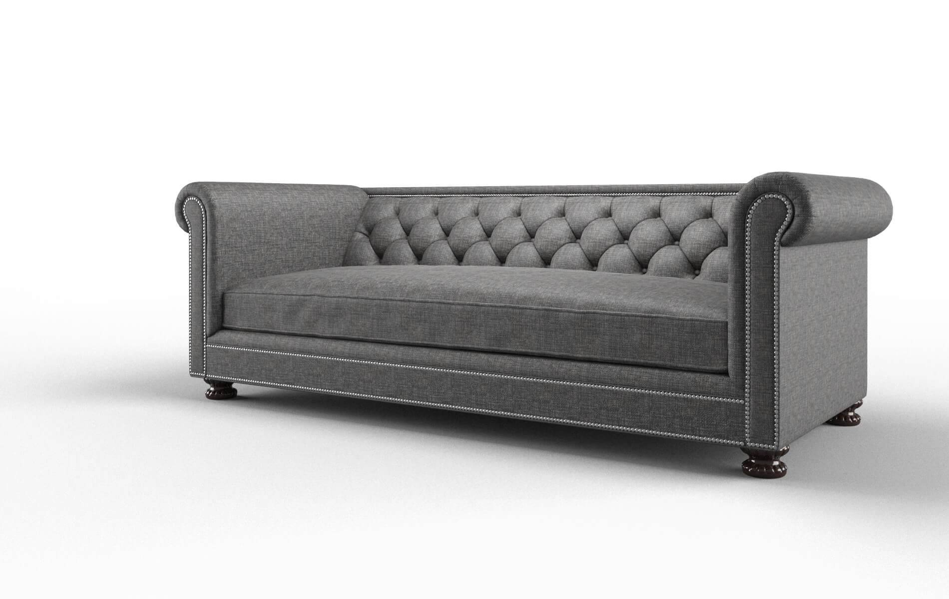 Athens Insight Charcoal Sofa espresso legs 4
