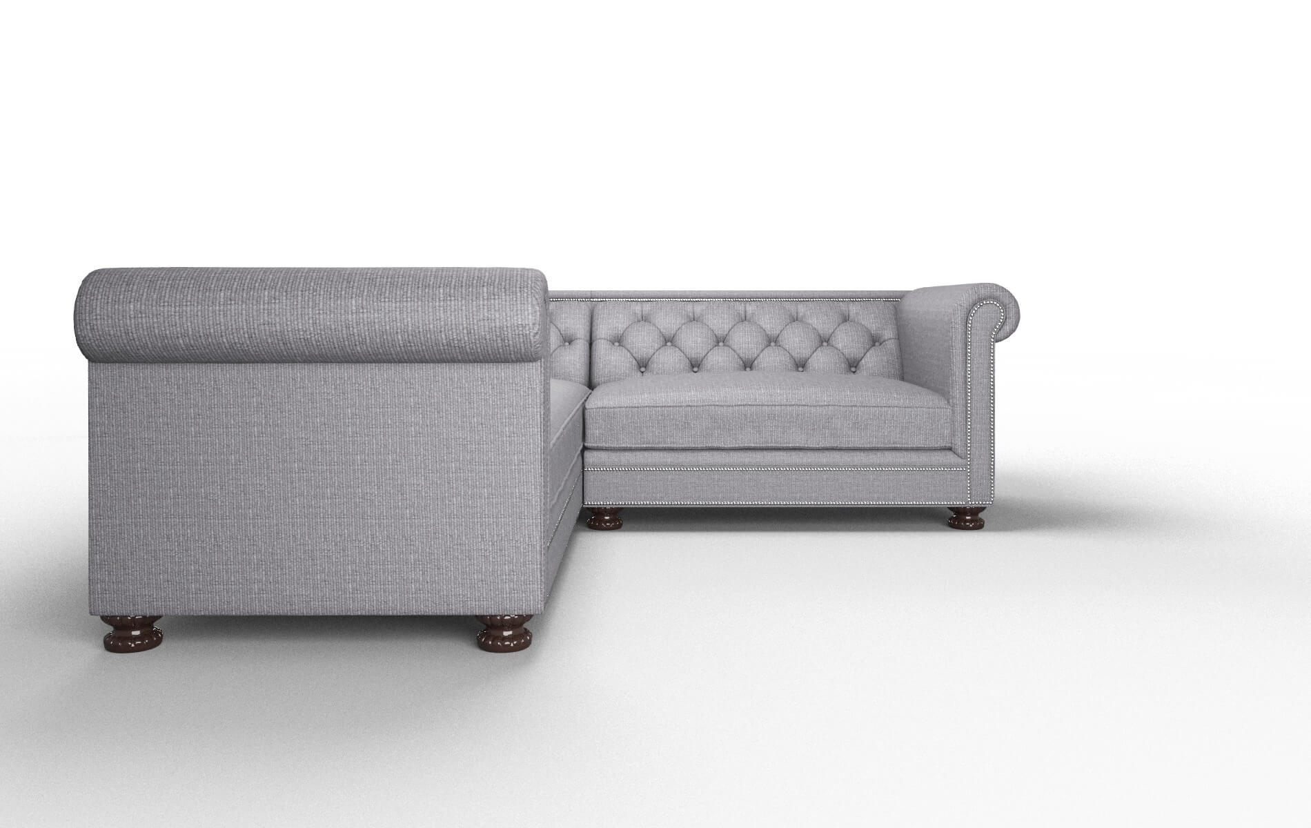 Athens Insight Denim Sectional espresso legs 2
