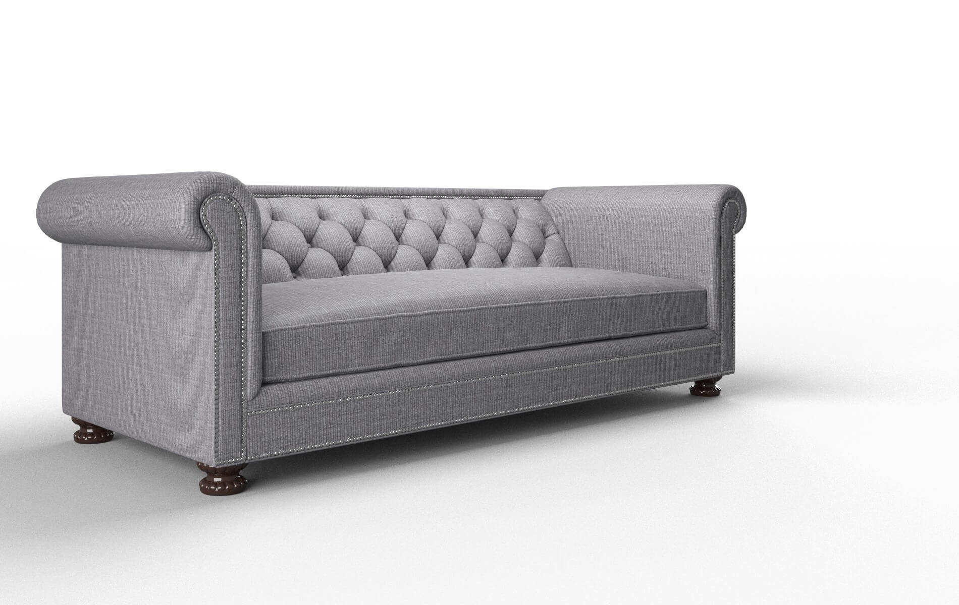 Athens Insight Denim Sofa espresso legs 2