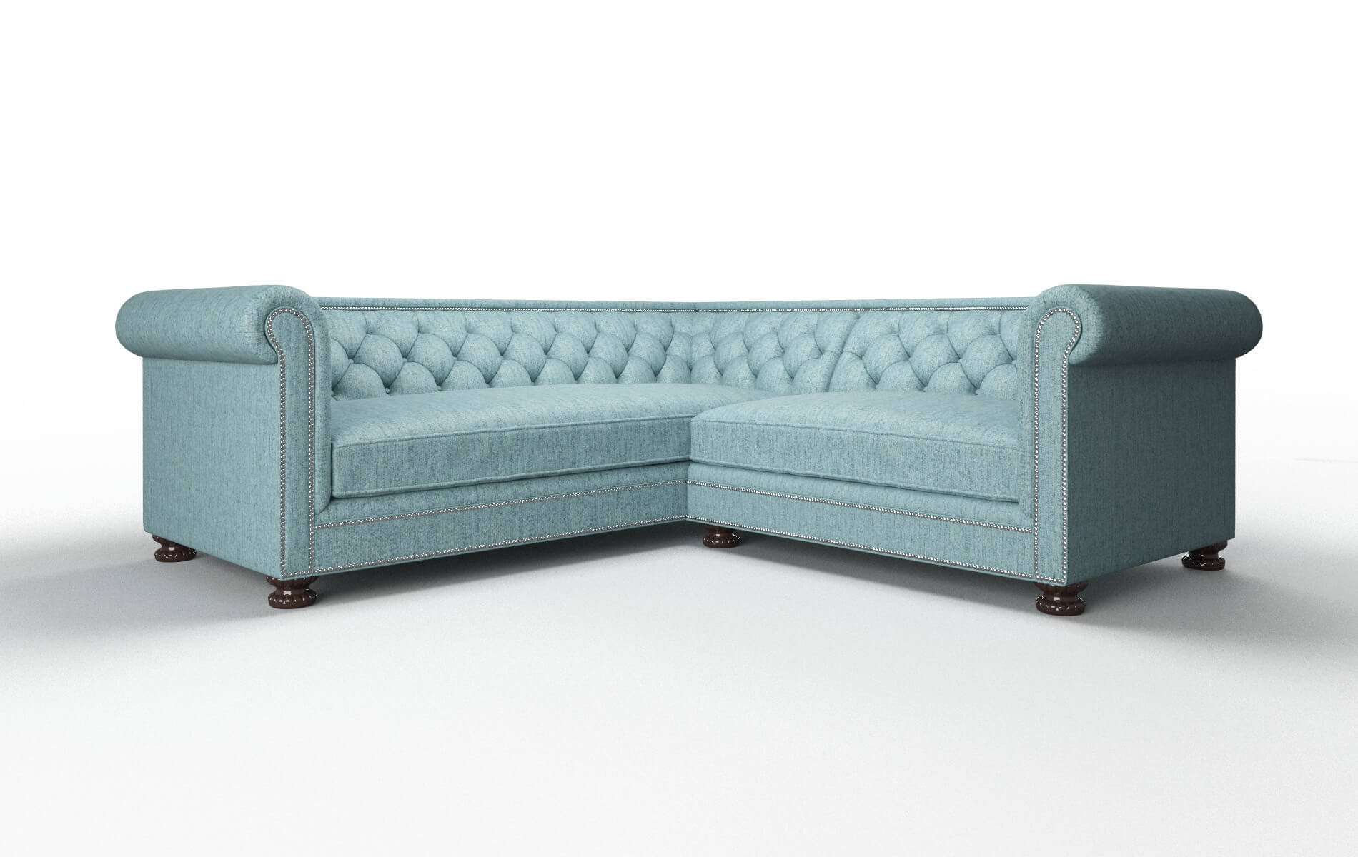Athens Insight Peacock Sectional espresso legs 1