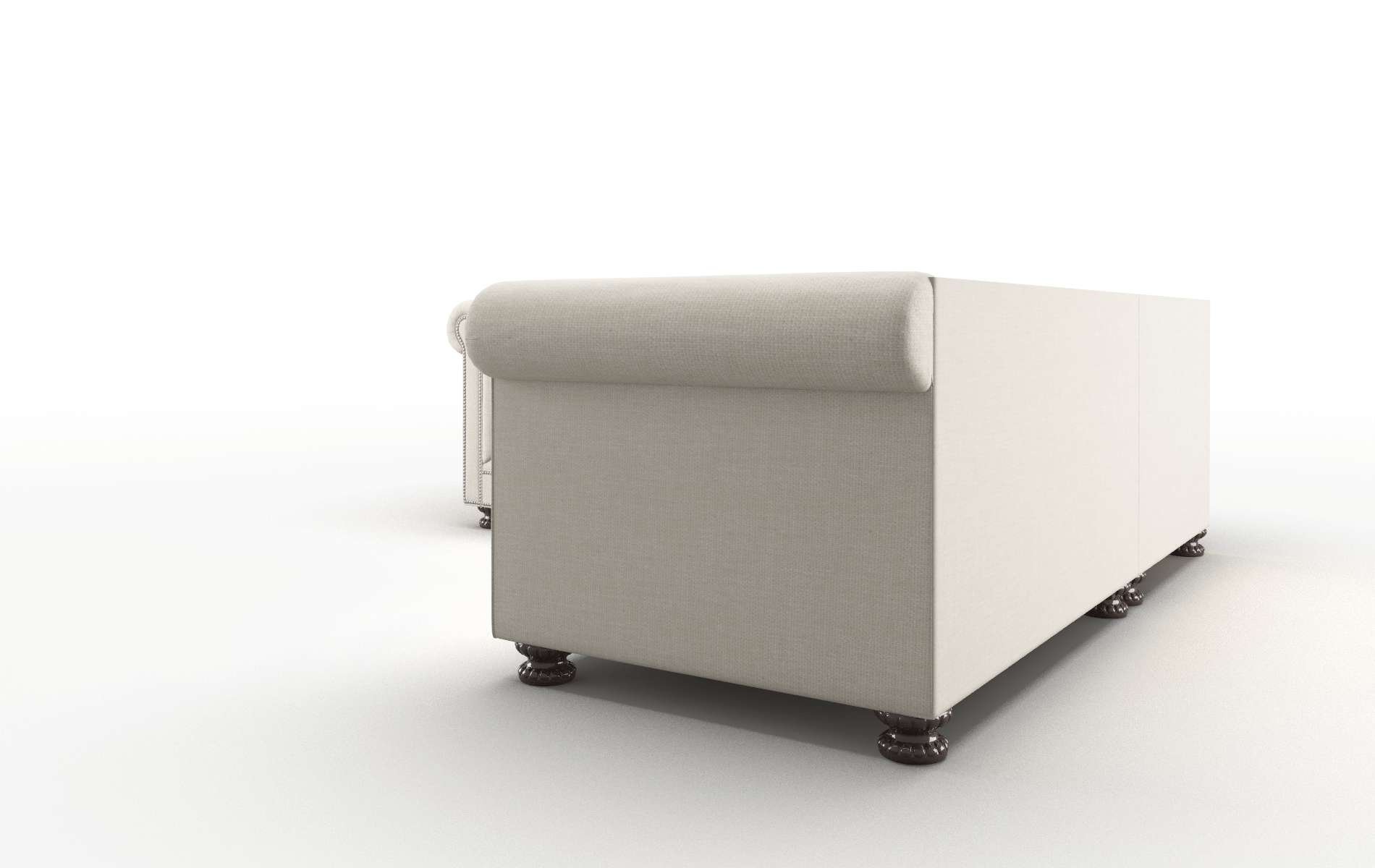 Athens Keylargo Almond Sectional espresso legs 4